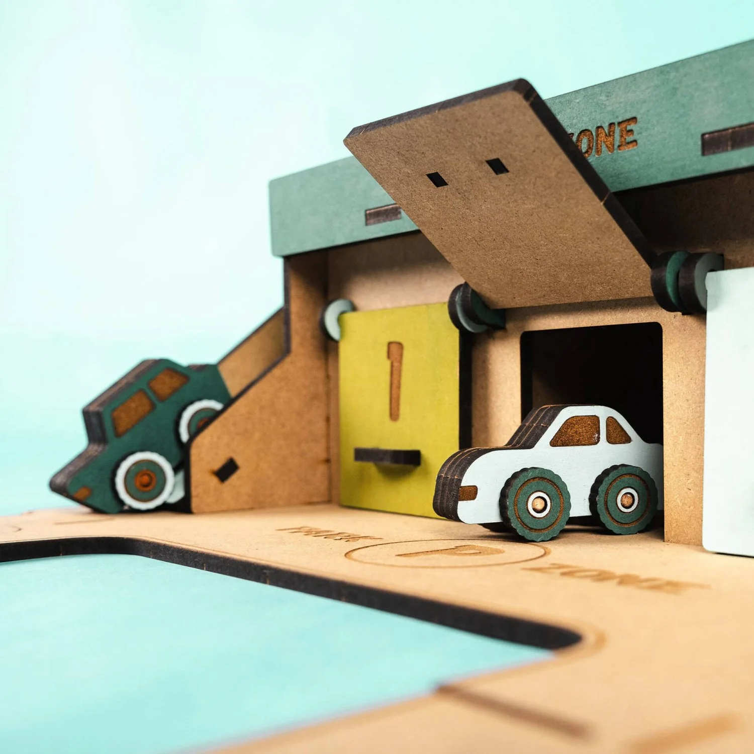 Crateit Town Wooden Toy City Park Zone - Image 4