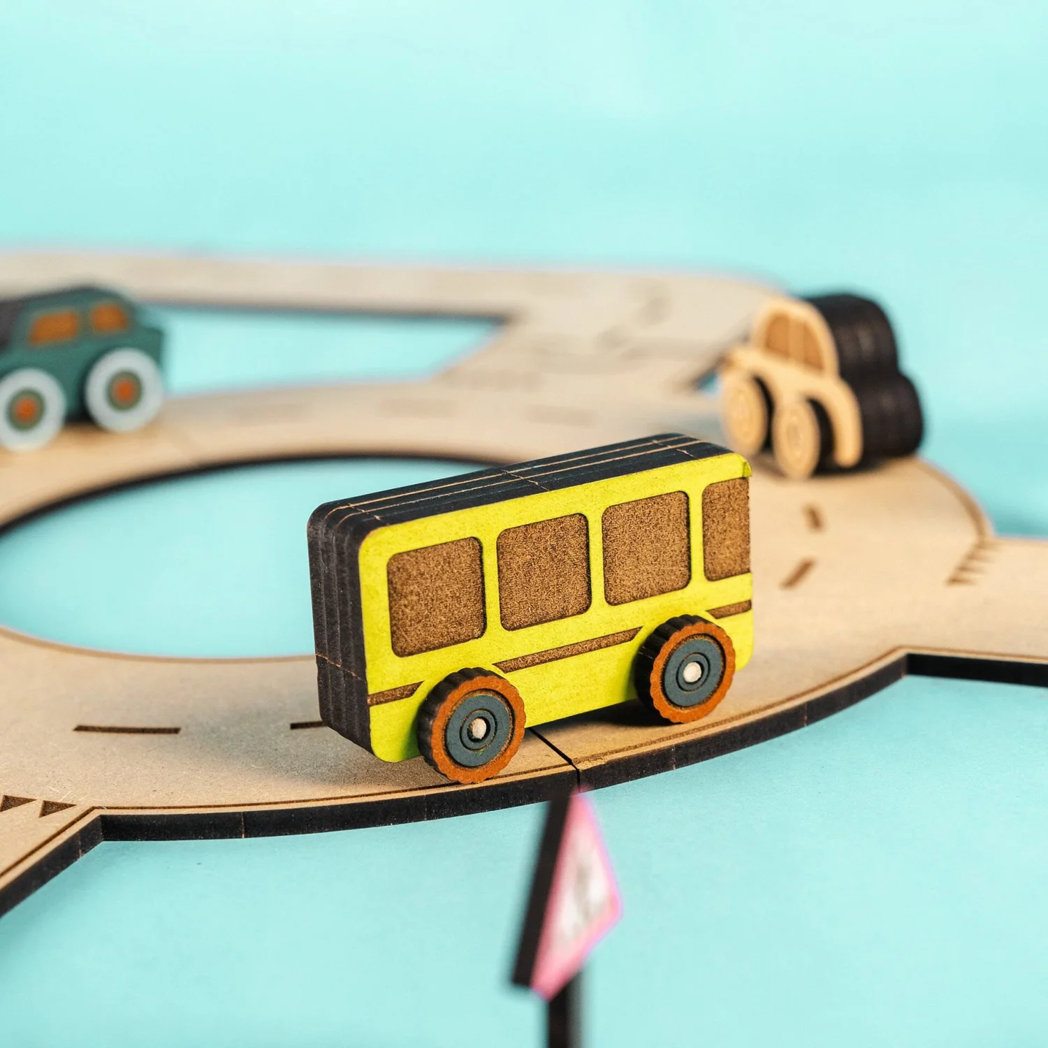 Crateit Town Wooden Toy Rule The Roundabout - Image 5