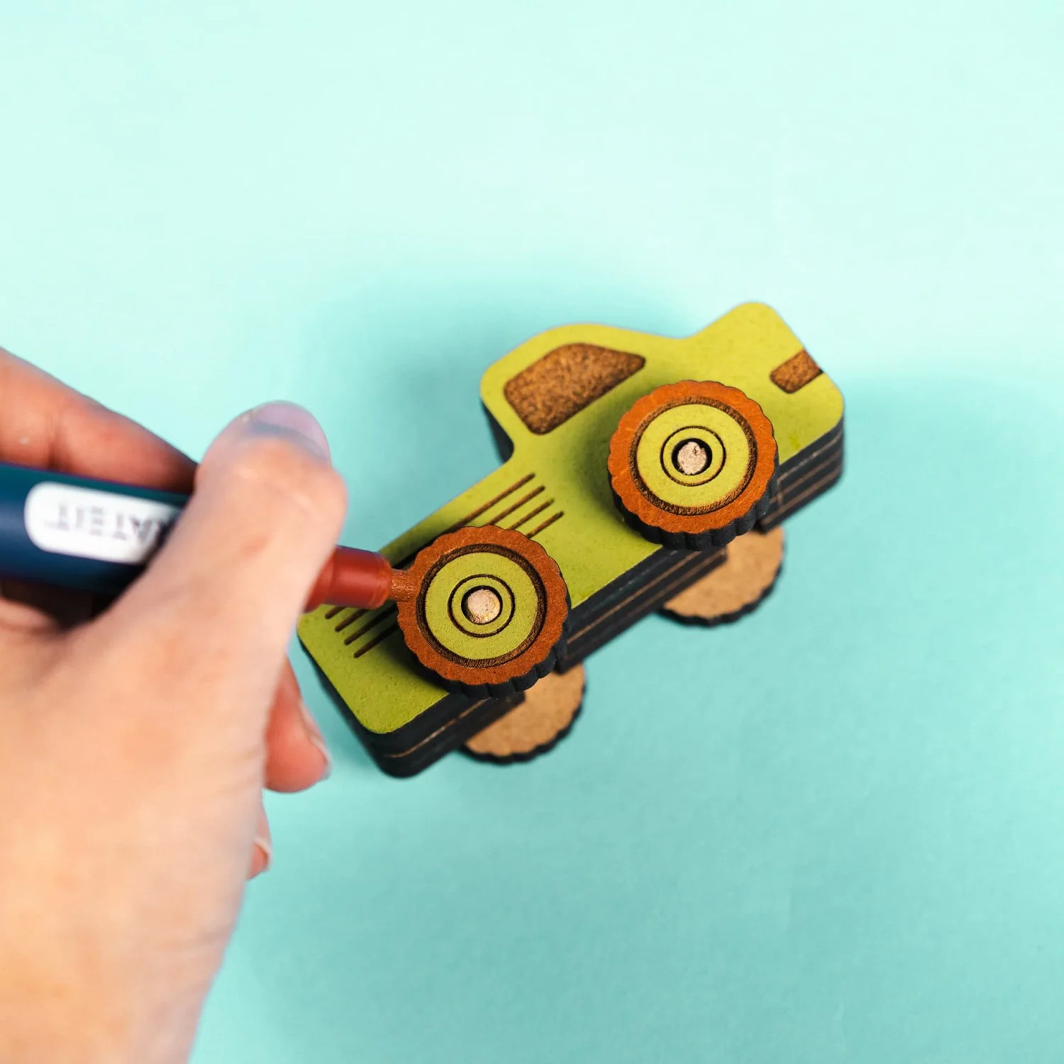Crateit Town Wooden Toy Thunder Truck - Image 5
