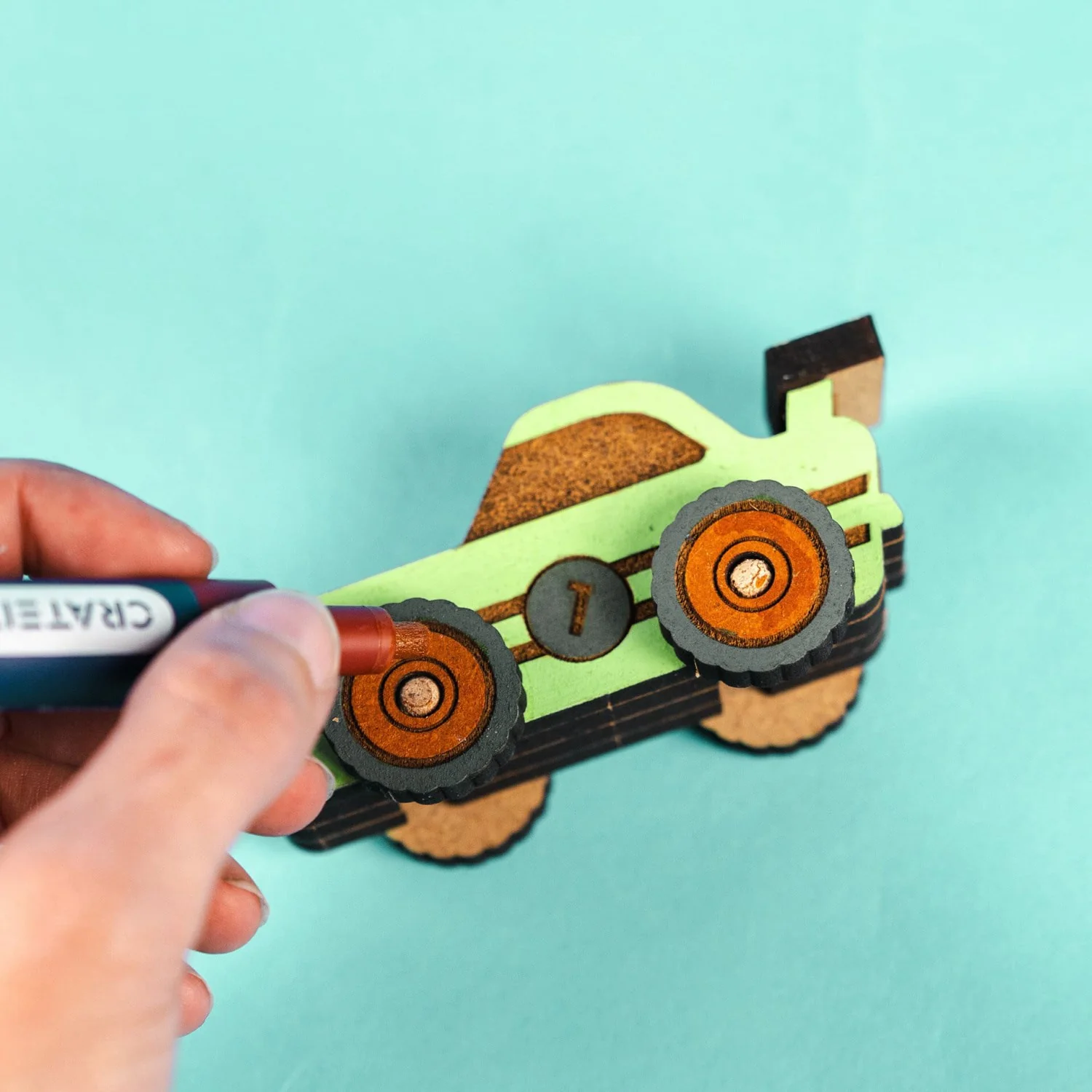 Crateit Town Wooden Toy Turbo Racer - Image 5