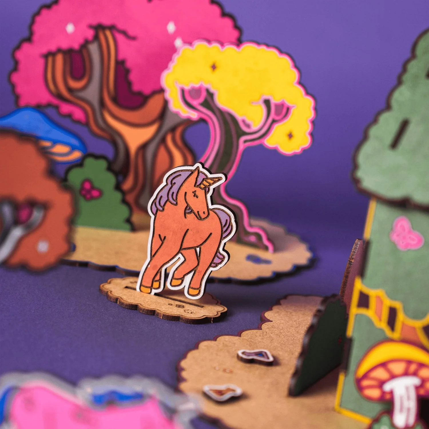 Crateit Unicorn Wooden Toy Magic Forest - Image 4