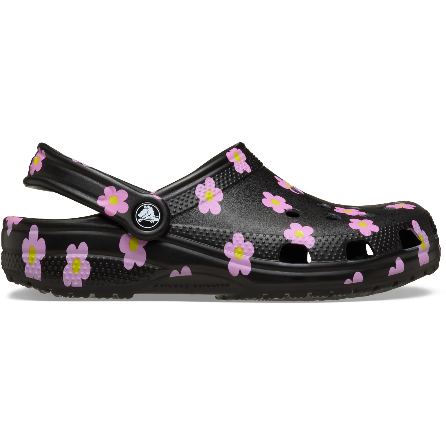 Crocs Black Classic Flower Clog T Blk - Image 3
