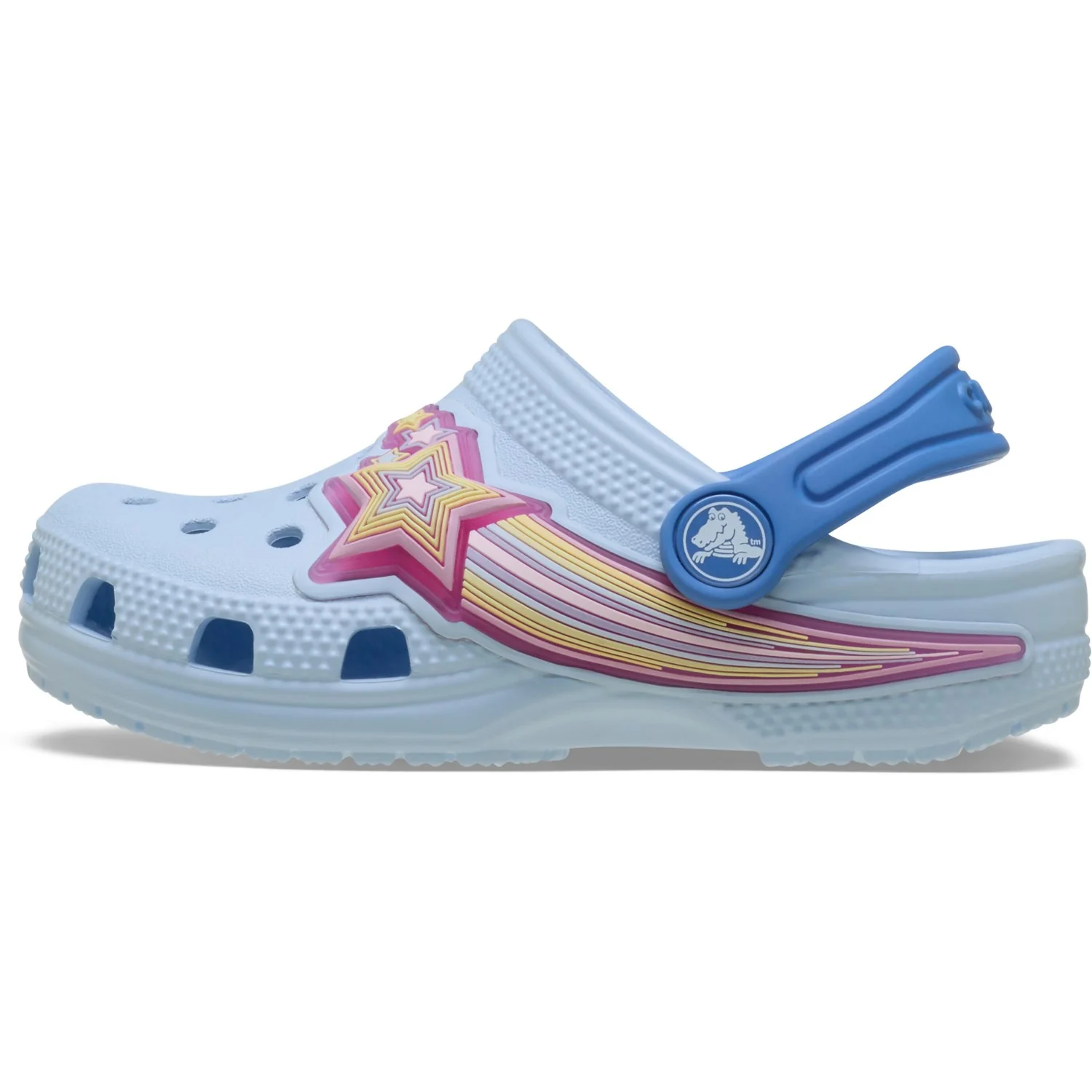 Crocs Blue Frost Classic Star Lights Clog - Image 4
