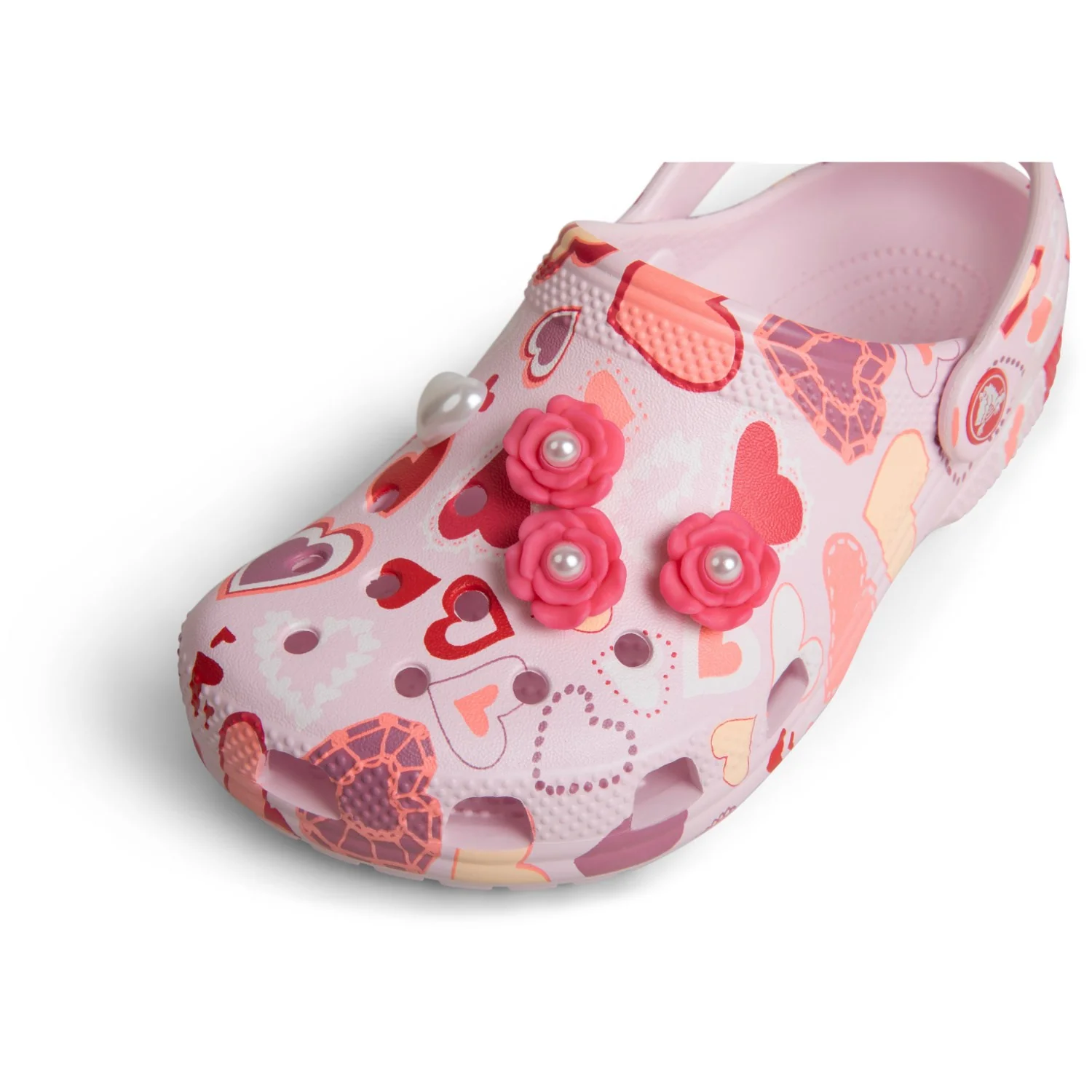 Crocs Pink Milk/Hearts Classic VDay Clog K PkMk/Hts - Image 5