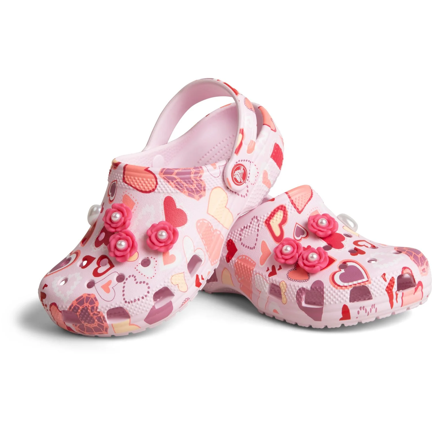 Crocs Pink Milk/Hearts Classic VDay Clog K PkMk/Hts - Image 7