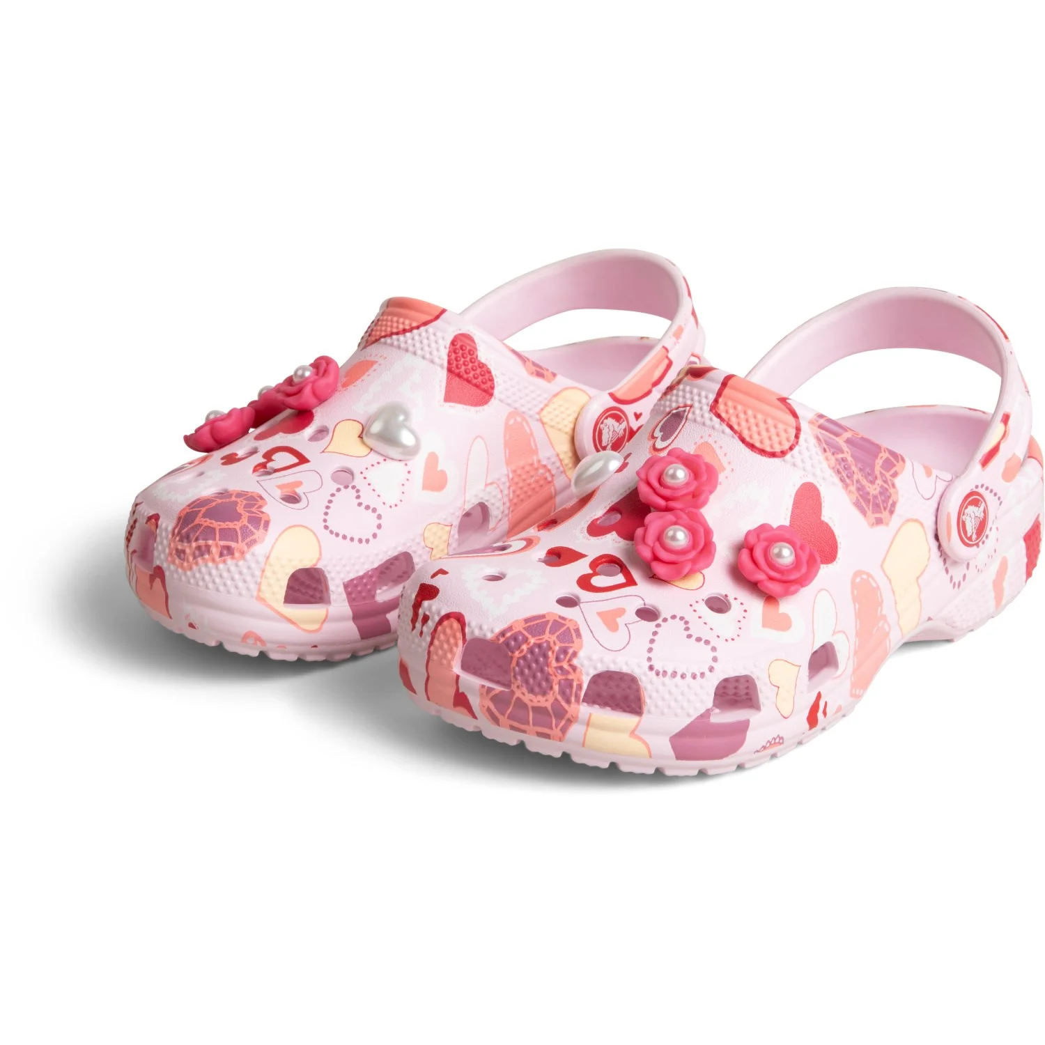 Crocs Pink Milk/Hearts Classic VDay Clog K PkMk/Hts - Image 8