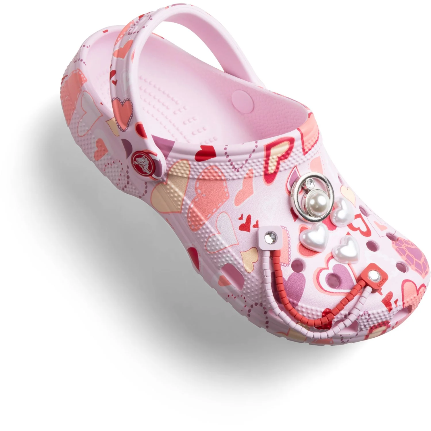 Crocs Pink Milk/Hearts Classic VDay Clog K PkMk/Hts - Image 9