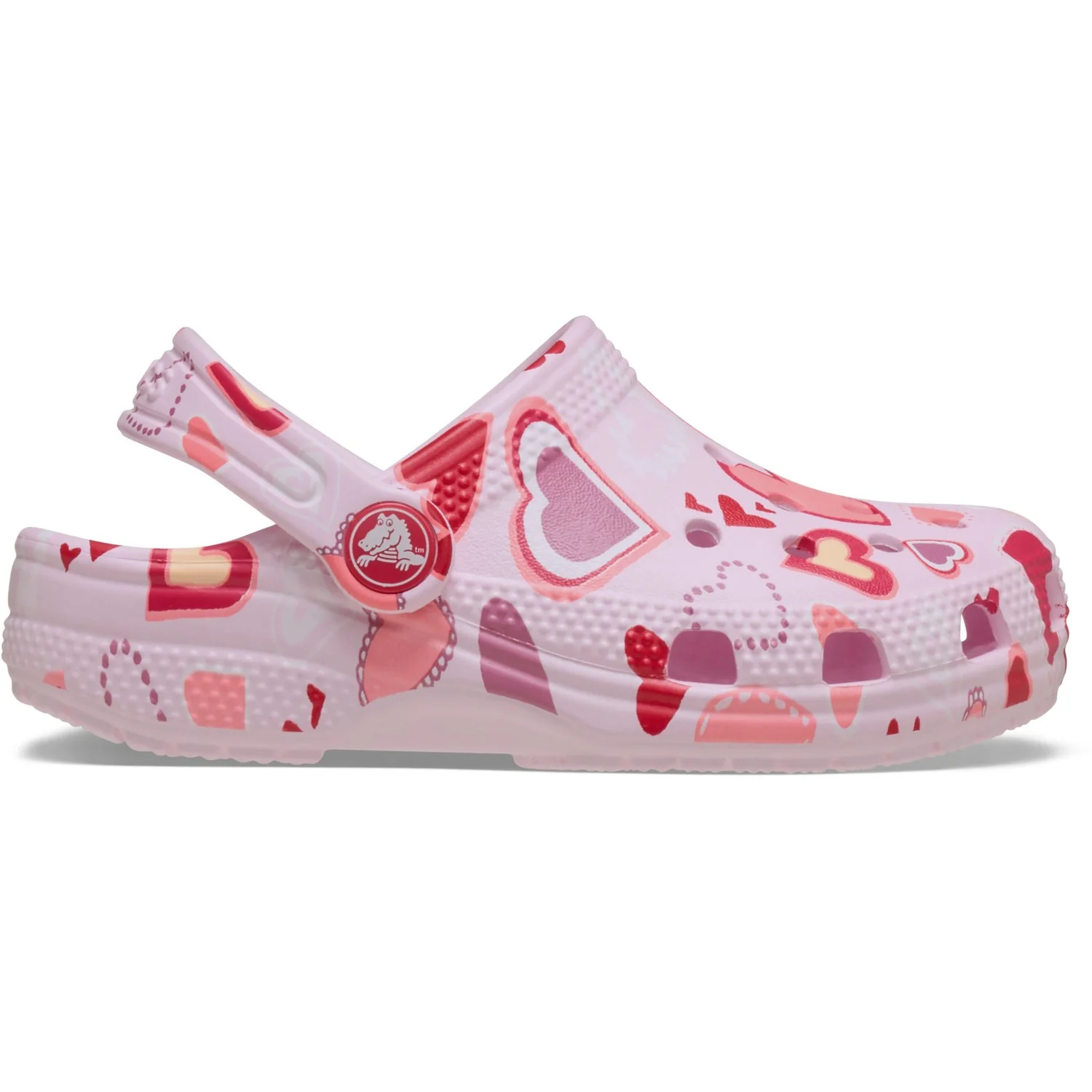 Crocs Pink Milk/Hearts Classic VDay Clog T PkMk/Hts - Image 2