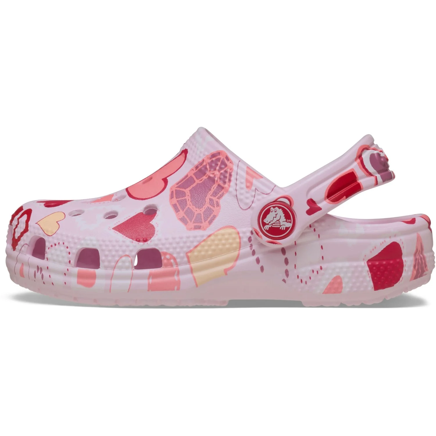 Crocs Pink Milk/Hearts Classic VDay Clog T PkMk/Hts - Image 3