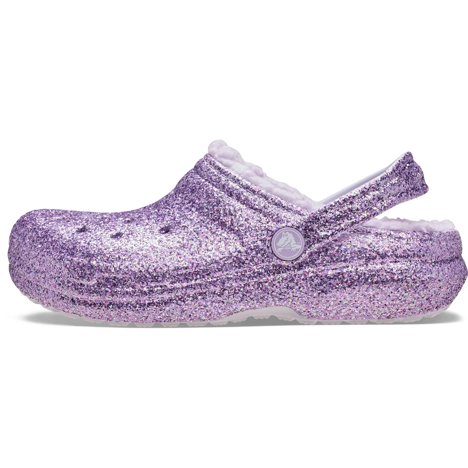 Crocs Purple Moon Classic Lined Chunky Glitter - Image 4