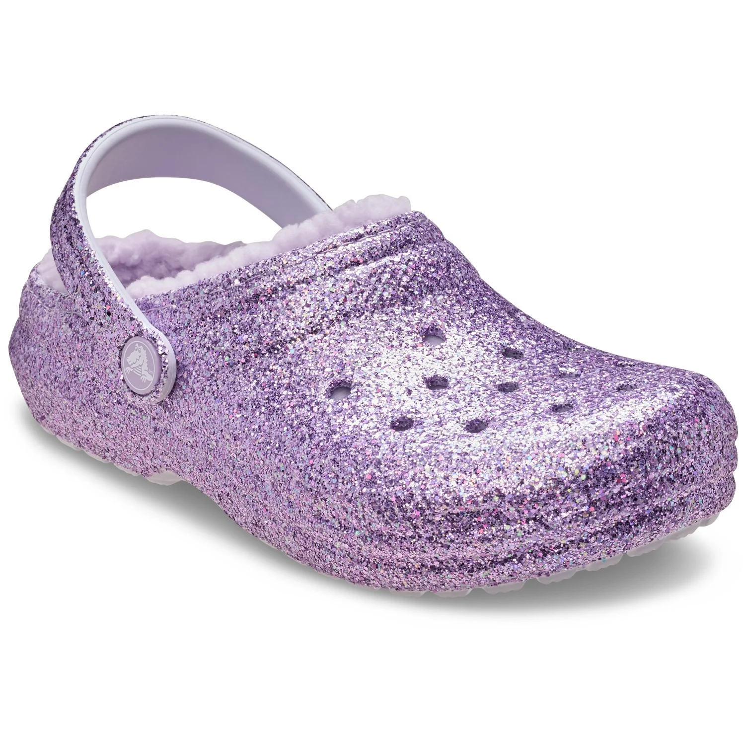 Crocs Purple Moon Classic Lined Chunky Glitter - Image 2