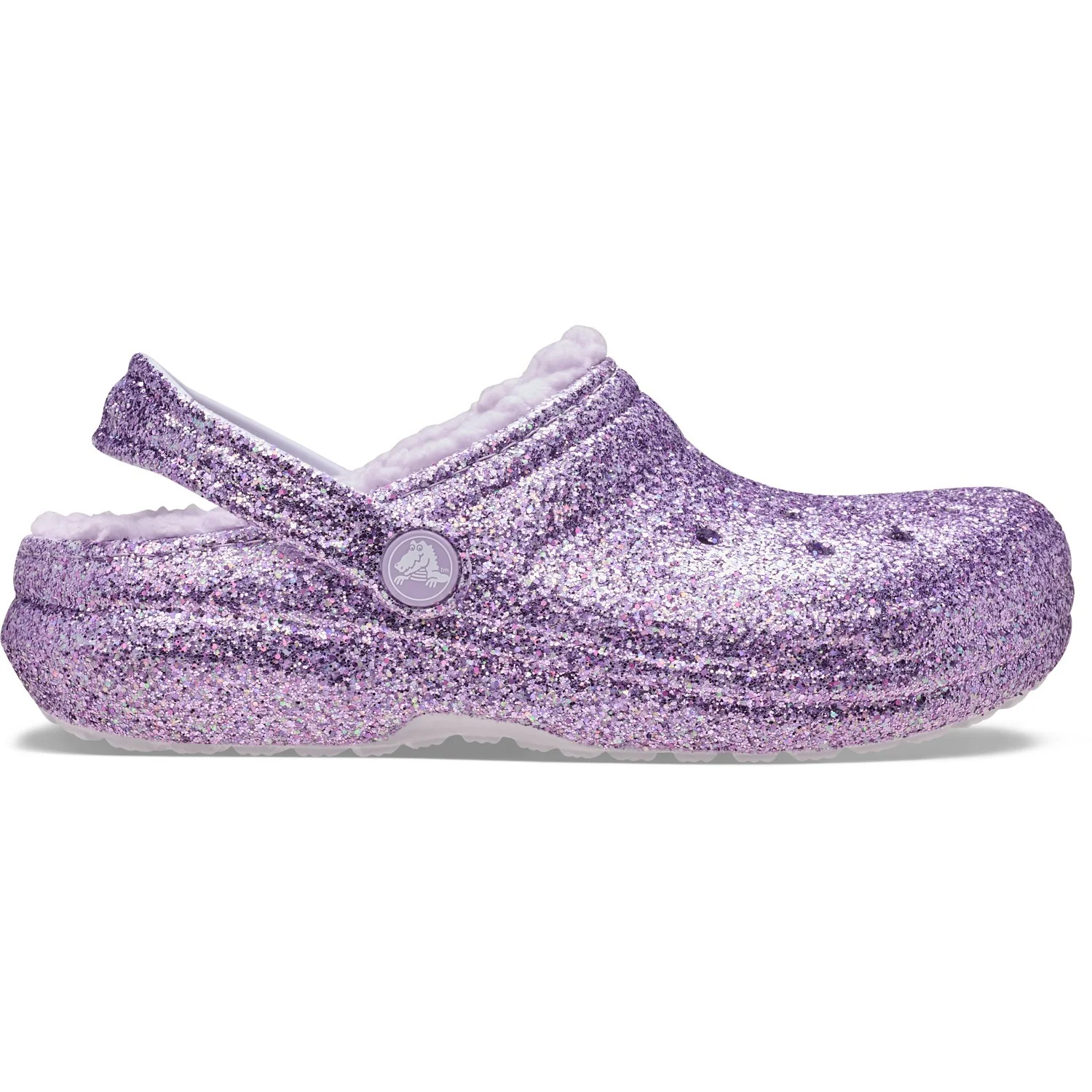Crocs Purple Moon Classic Lined Chunky Glitter - Image 3