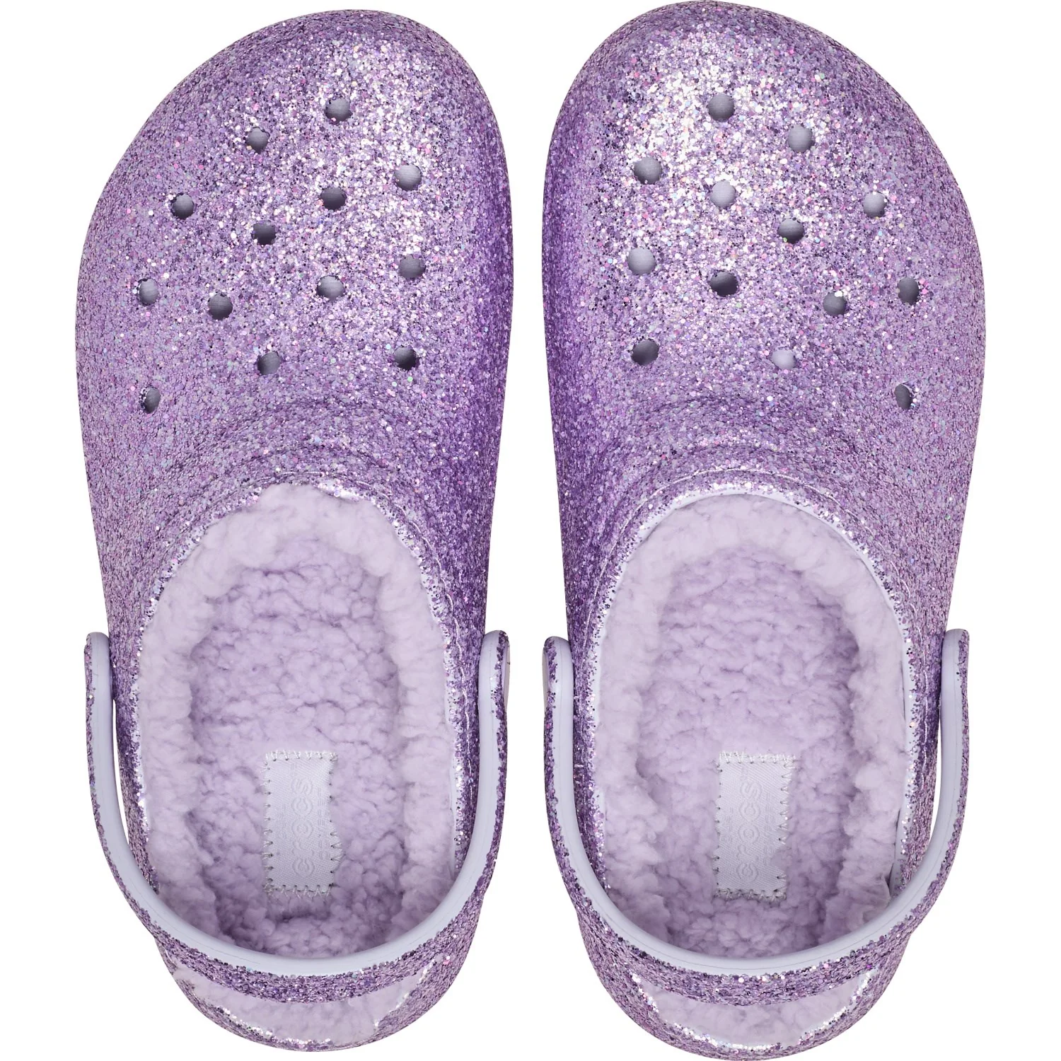 Crocs Purple Moon Classic Lined Chunky Glitter - Image 6