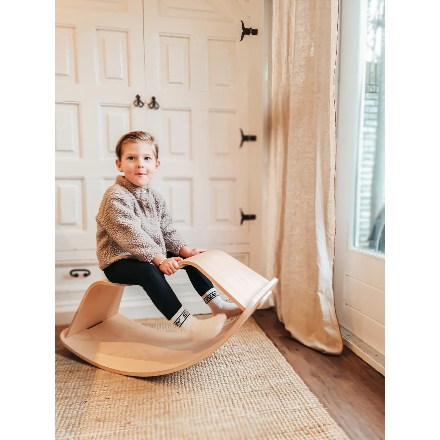 Curve Lab Natural Rocking Stool & Perfect Arc Balance Board - Image 5