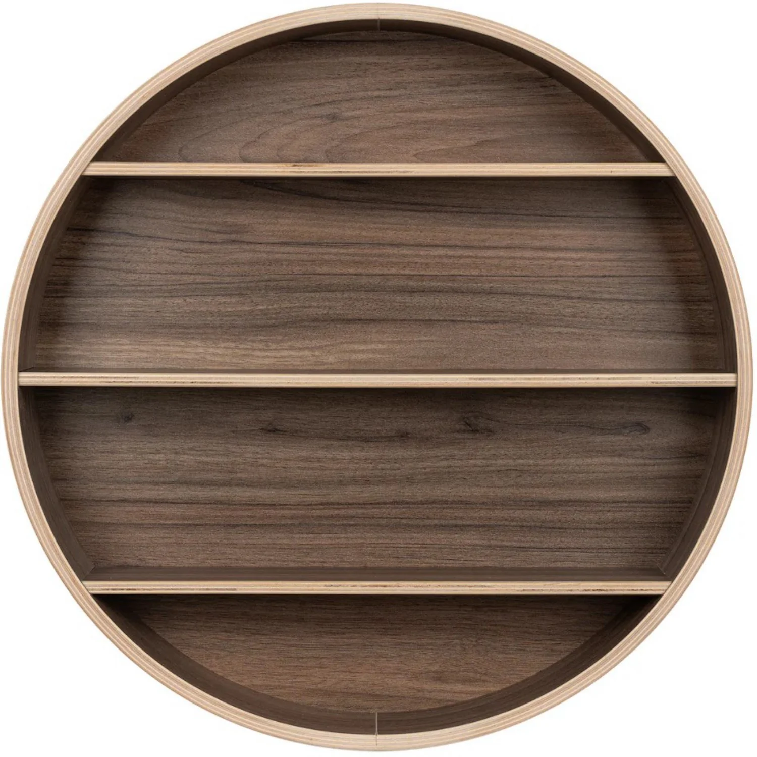Curve Lab Walnut Round Shelf