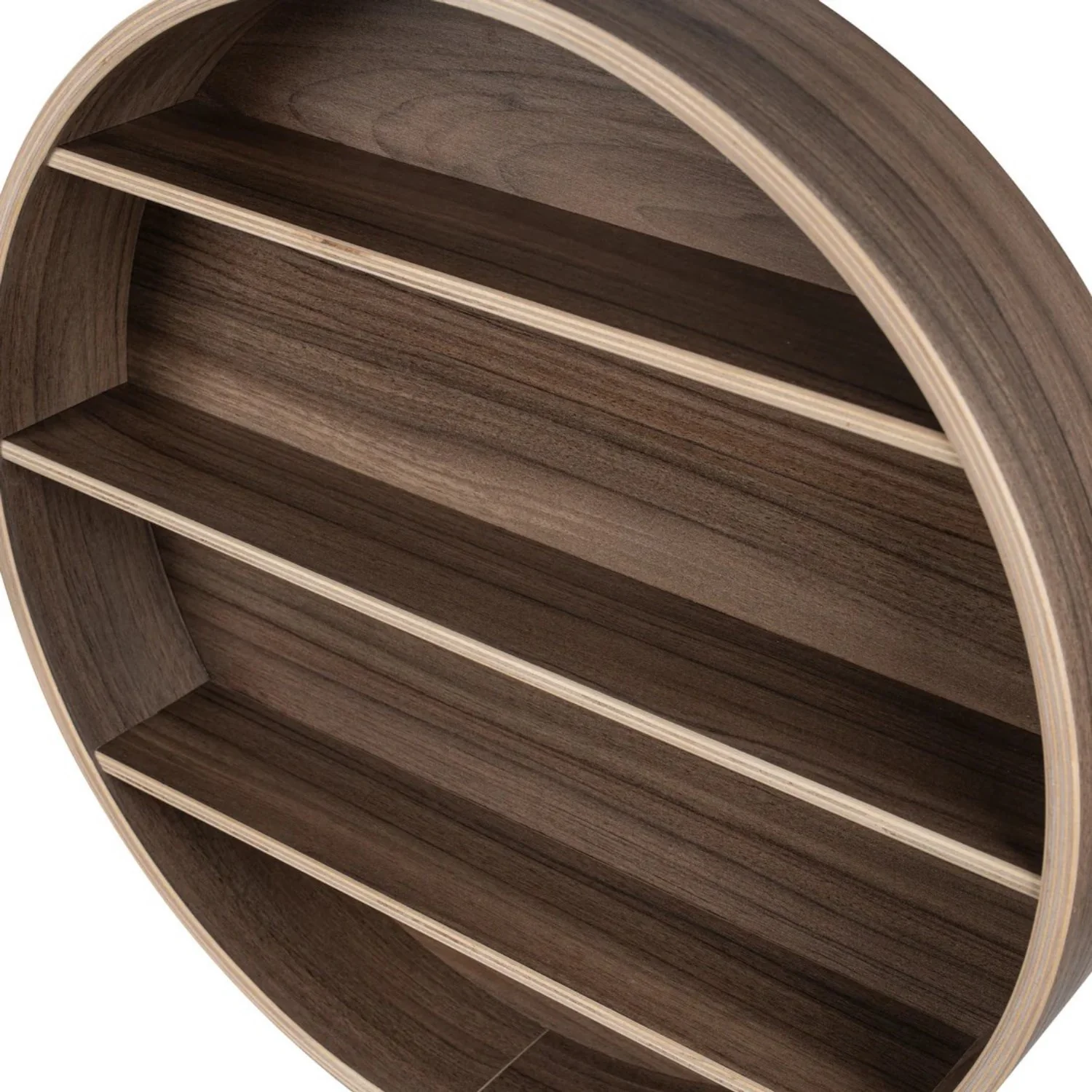 Curve Lab Walnut Round Shelf - Image 2