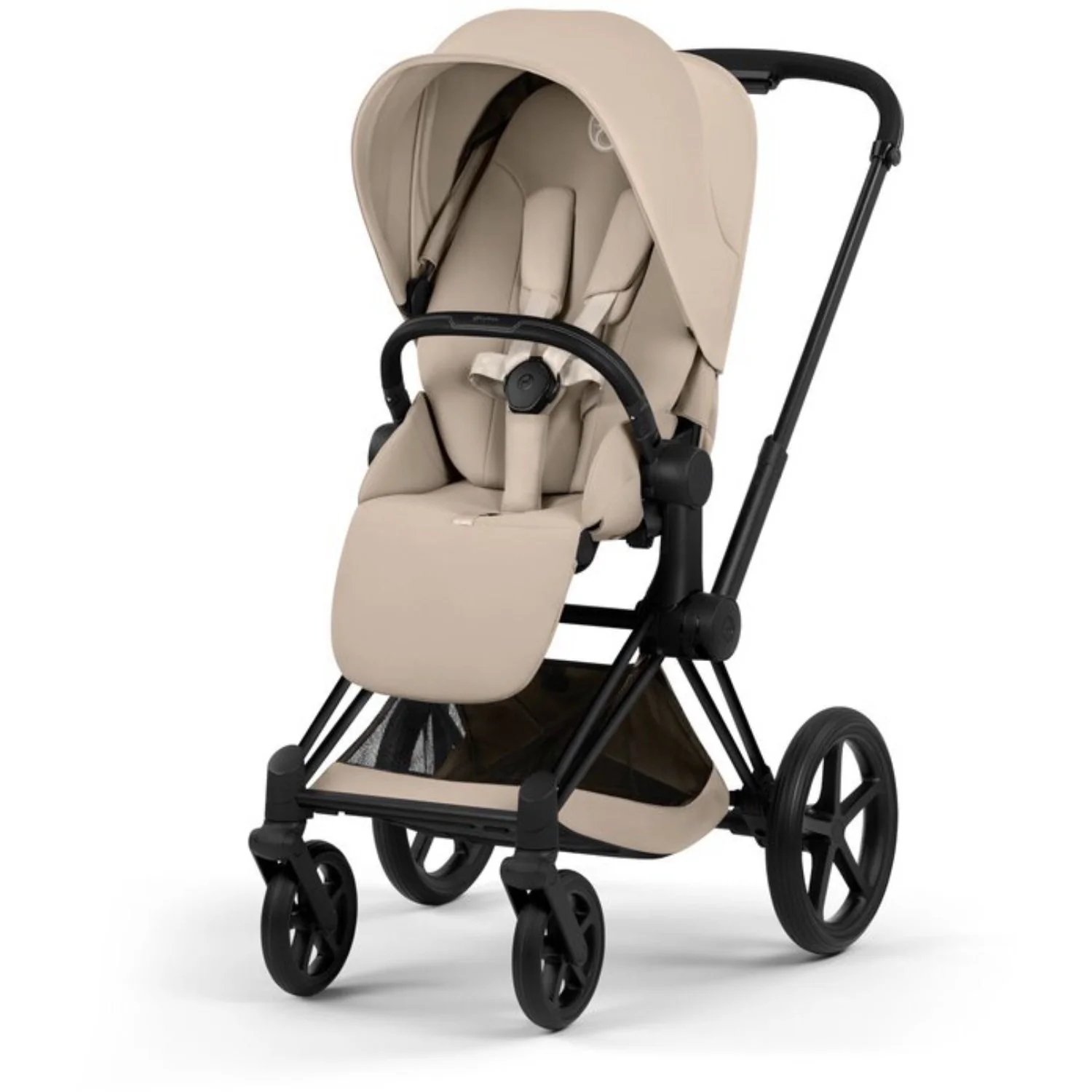Cybex Cozy Beige/Beige Priam Comfort Matt Black Including Foldable Cot - Image 4