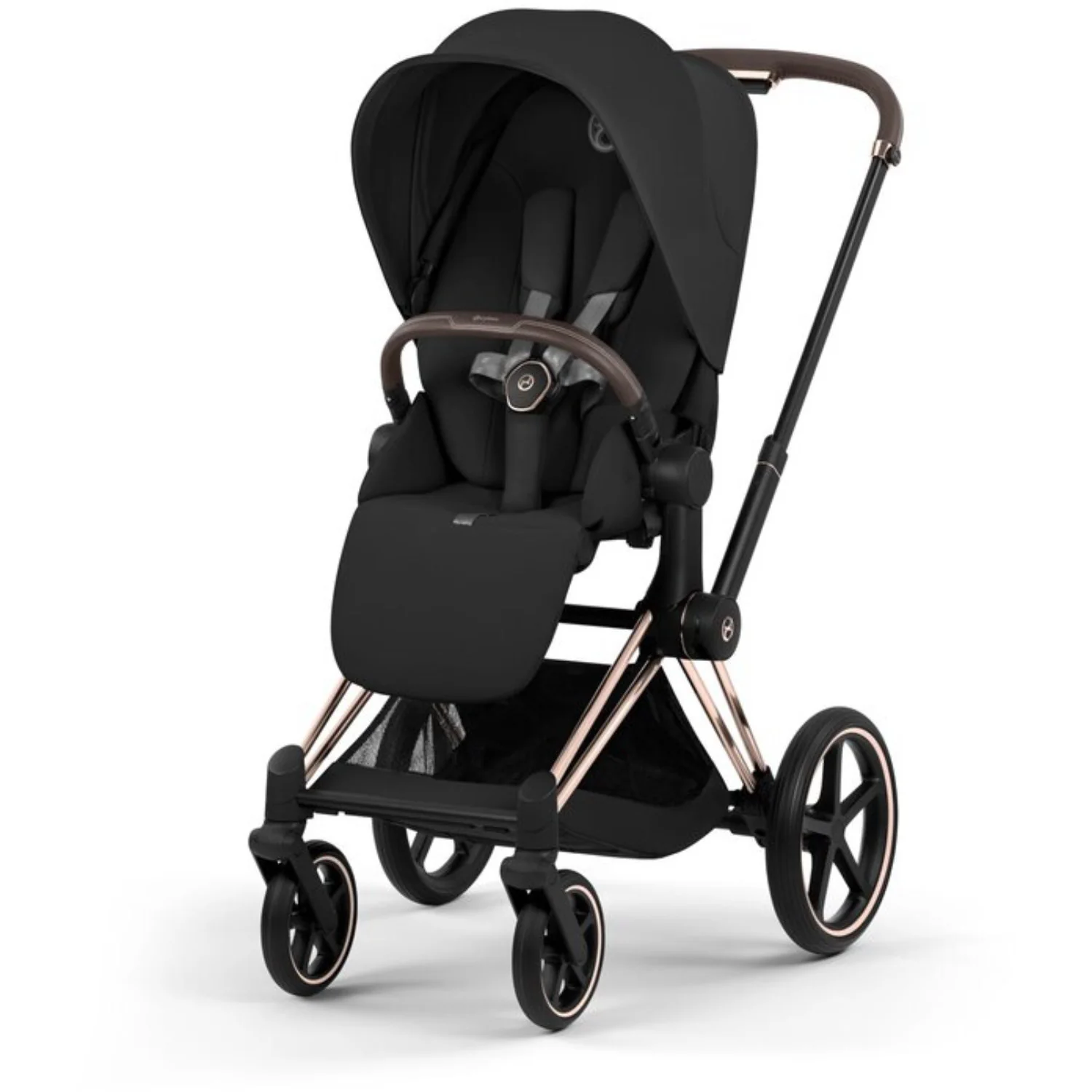 Cybex Sepia Black/Black Priam Comfort Rosegold Including Foldable Cot - Image 4