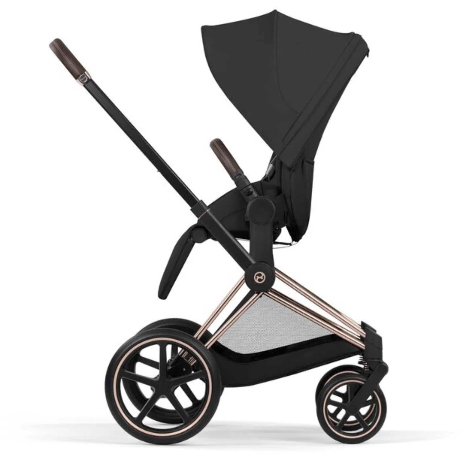 Cybex Sepia Black/Black Priam Comfort Rosegold Including Foldable Cot - Image 6