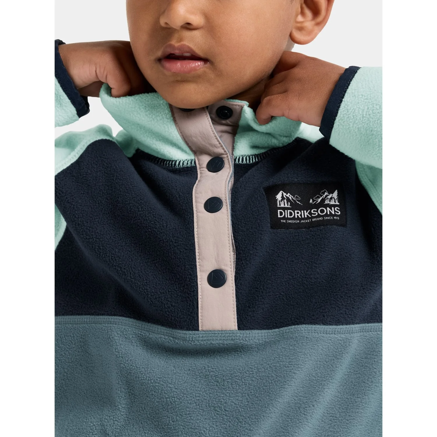 Didriksons Factory Blue Monte Kids Half Bu 5 - Image 4