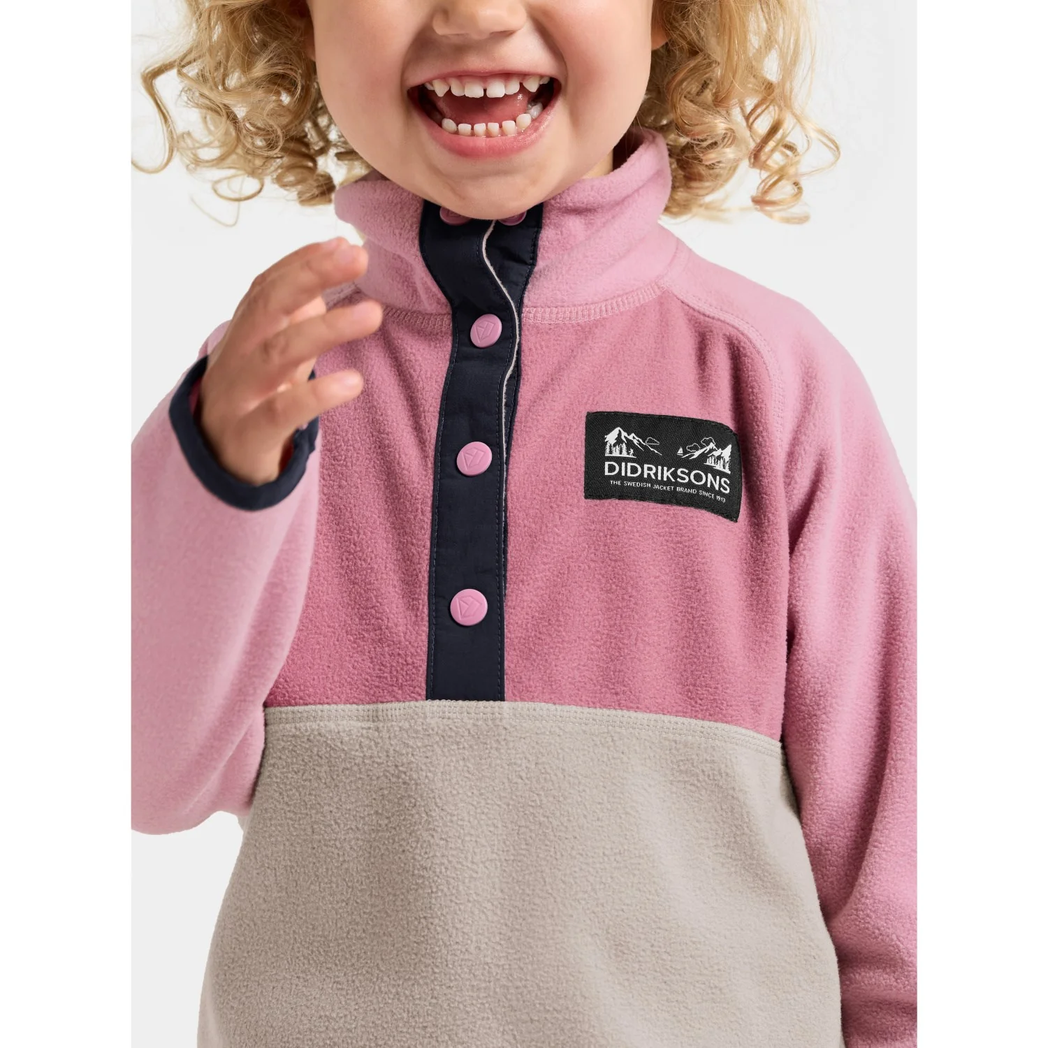 Didriksons Heather Pink Monte Kids Half Bu 5 - Image 4