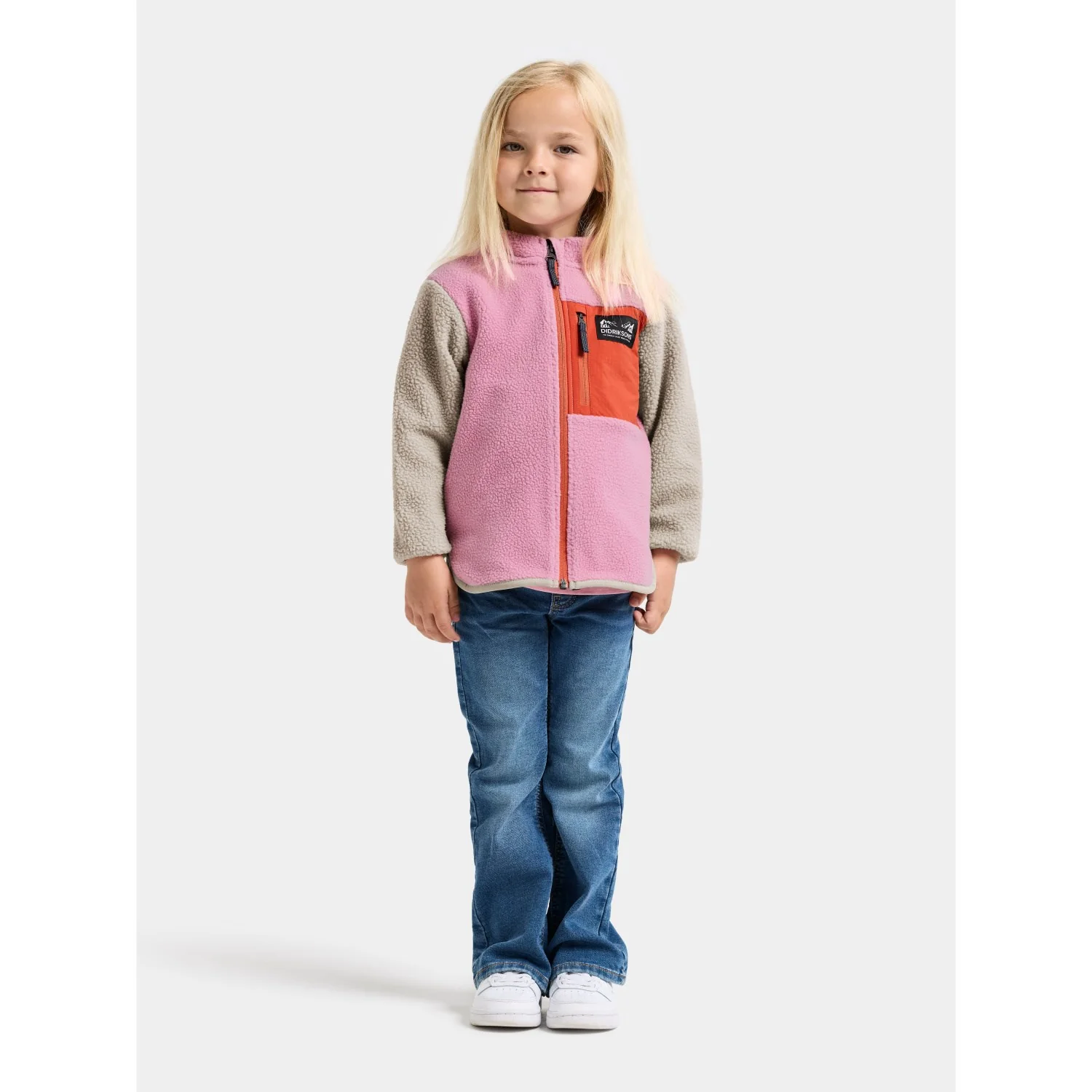 Didriksons Light Heather Pi Anten Kids Fullzip - Image 2