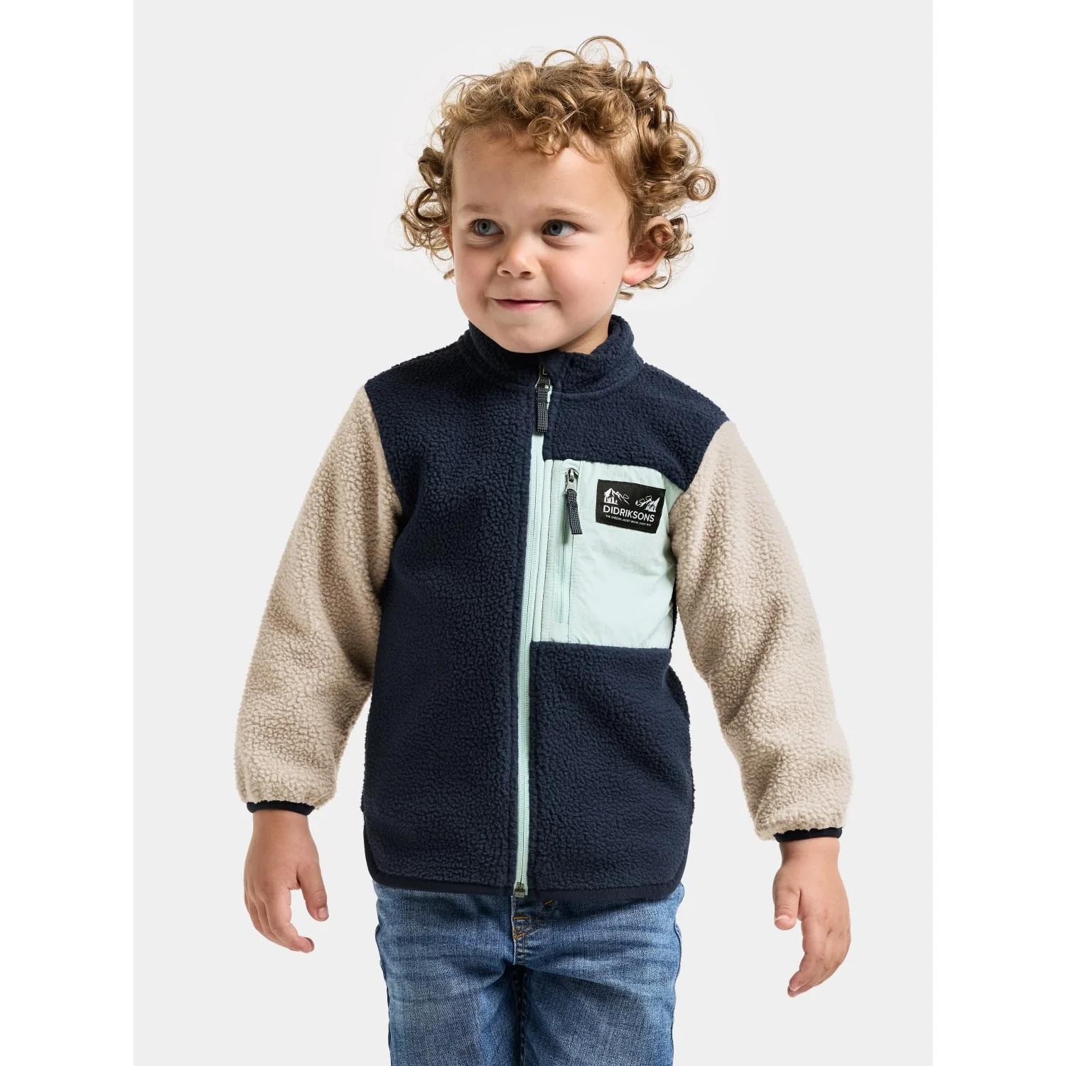 Didriksons Ocean Mint Anten Kids Fullzip - Image 3