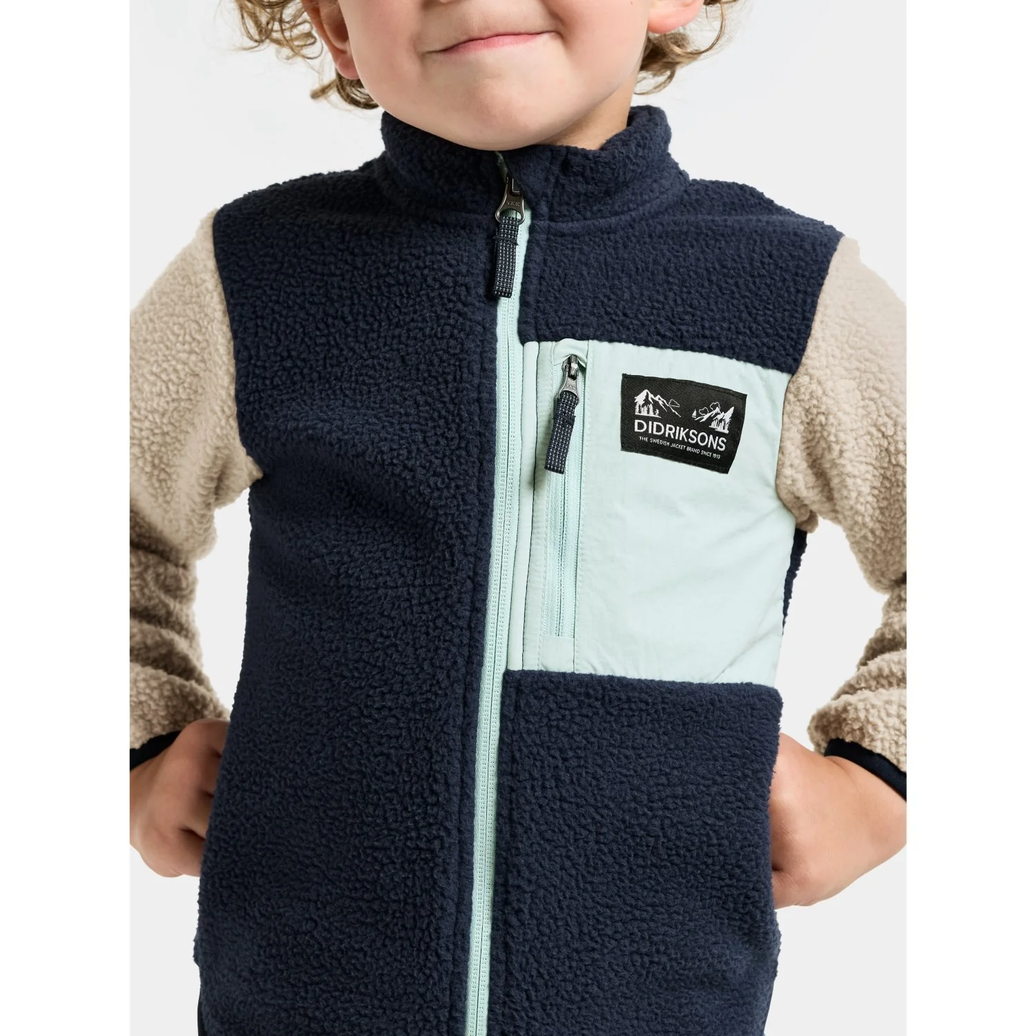 Didriksons Ocean Mint Anten Kids Fullzip - Image 4