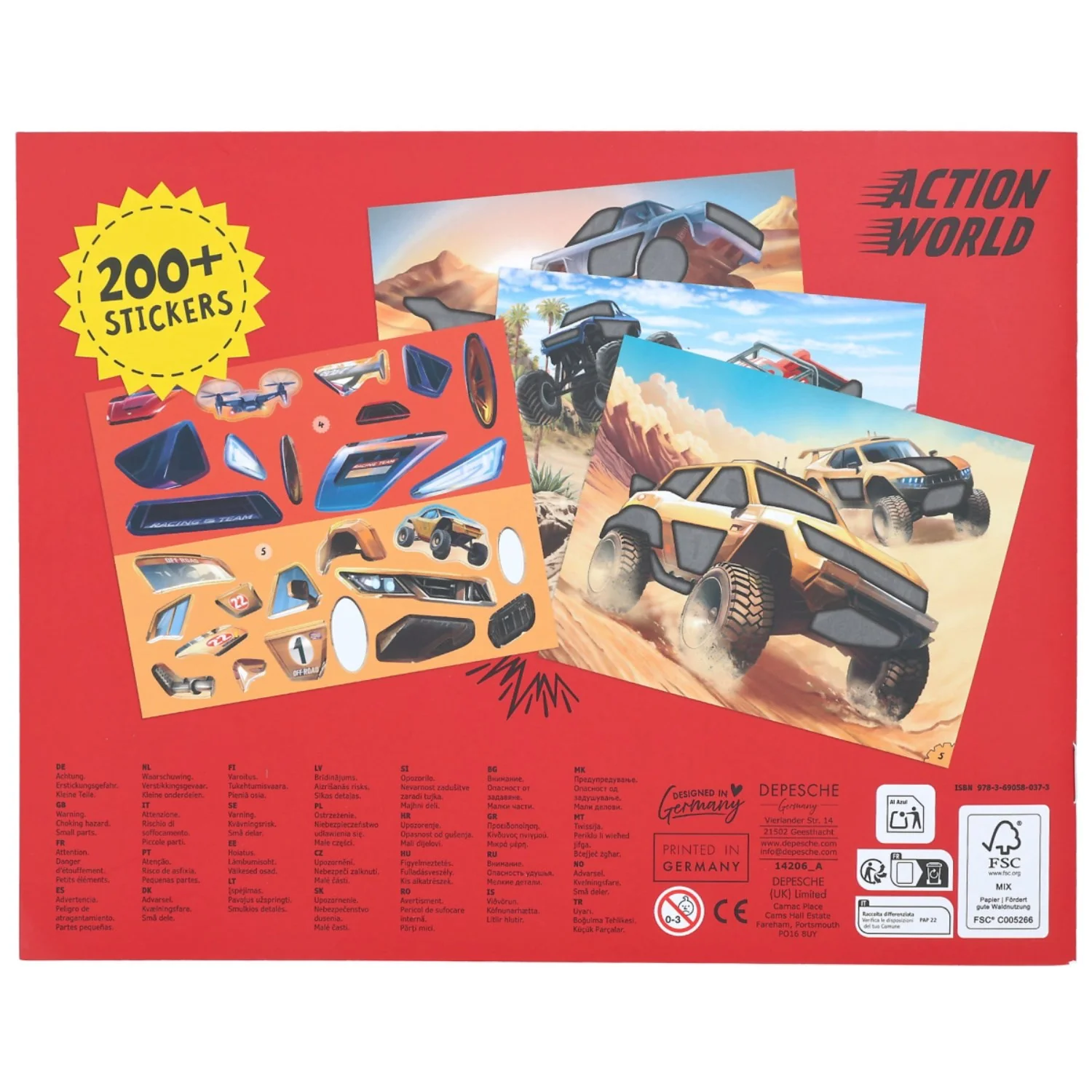 Dino World + Action Monster Cars Sticker Fun - Image 3