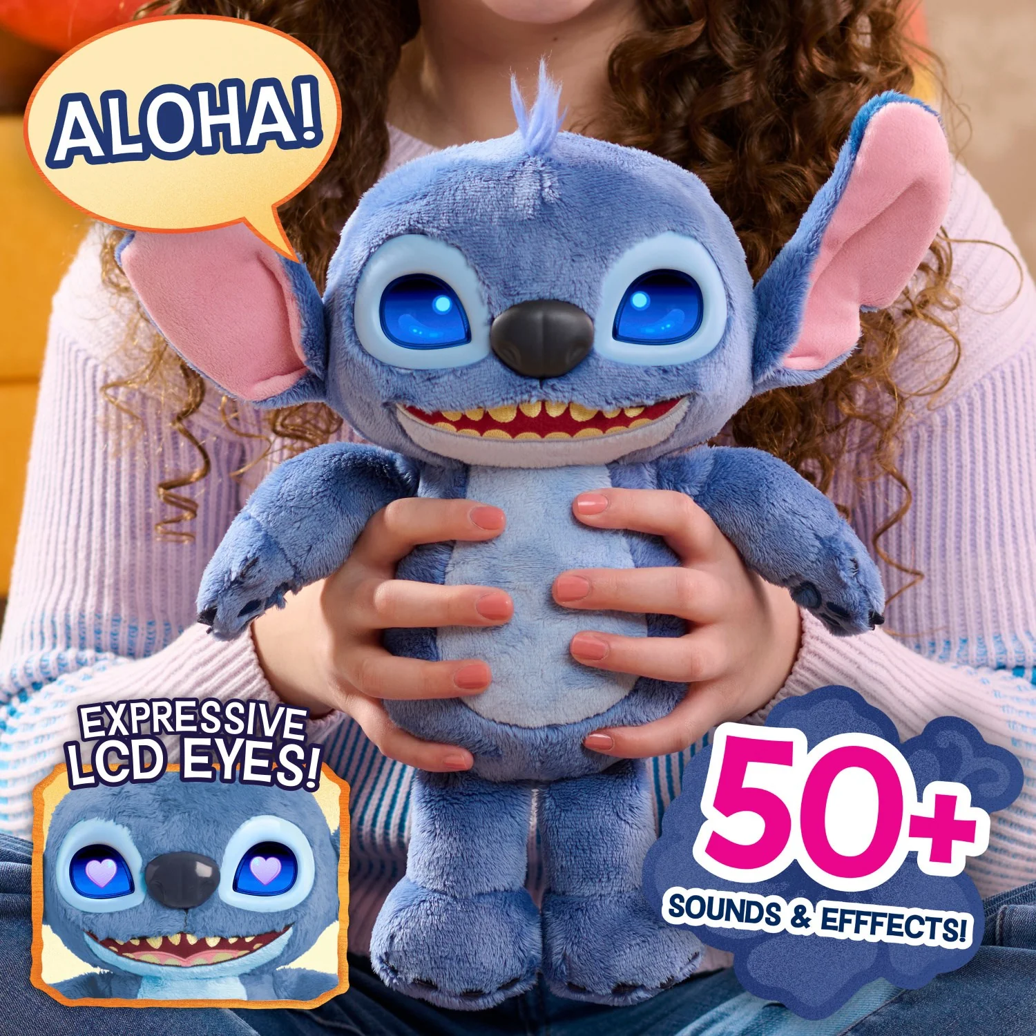 Disney Stitch Movie Emotive Eye Feature Plush 27 Cm - Image 3