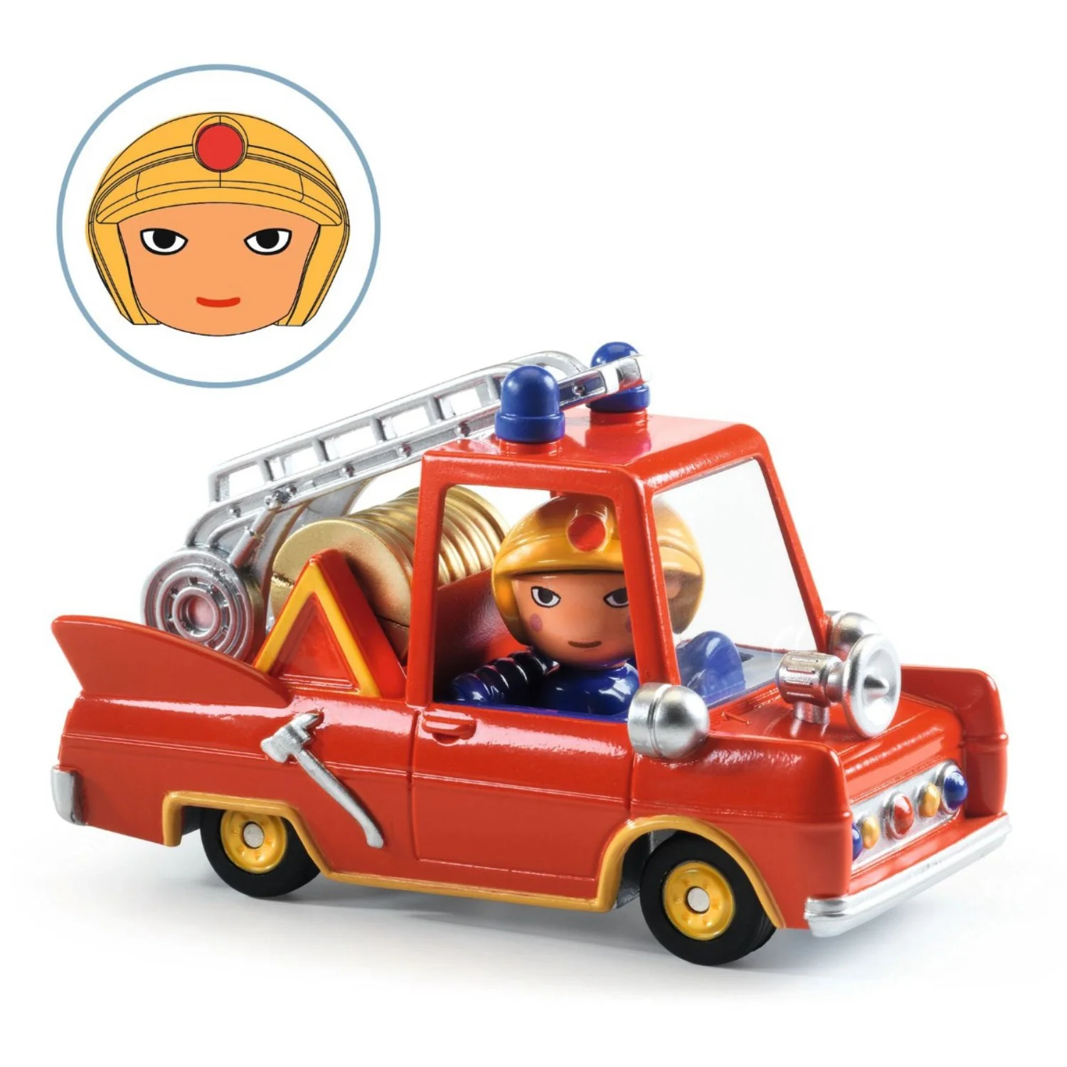 Djeco Crazy Motors, Small Fire Truck - Image 2