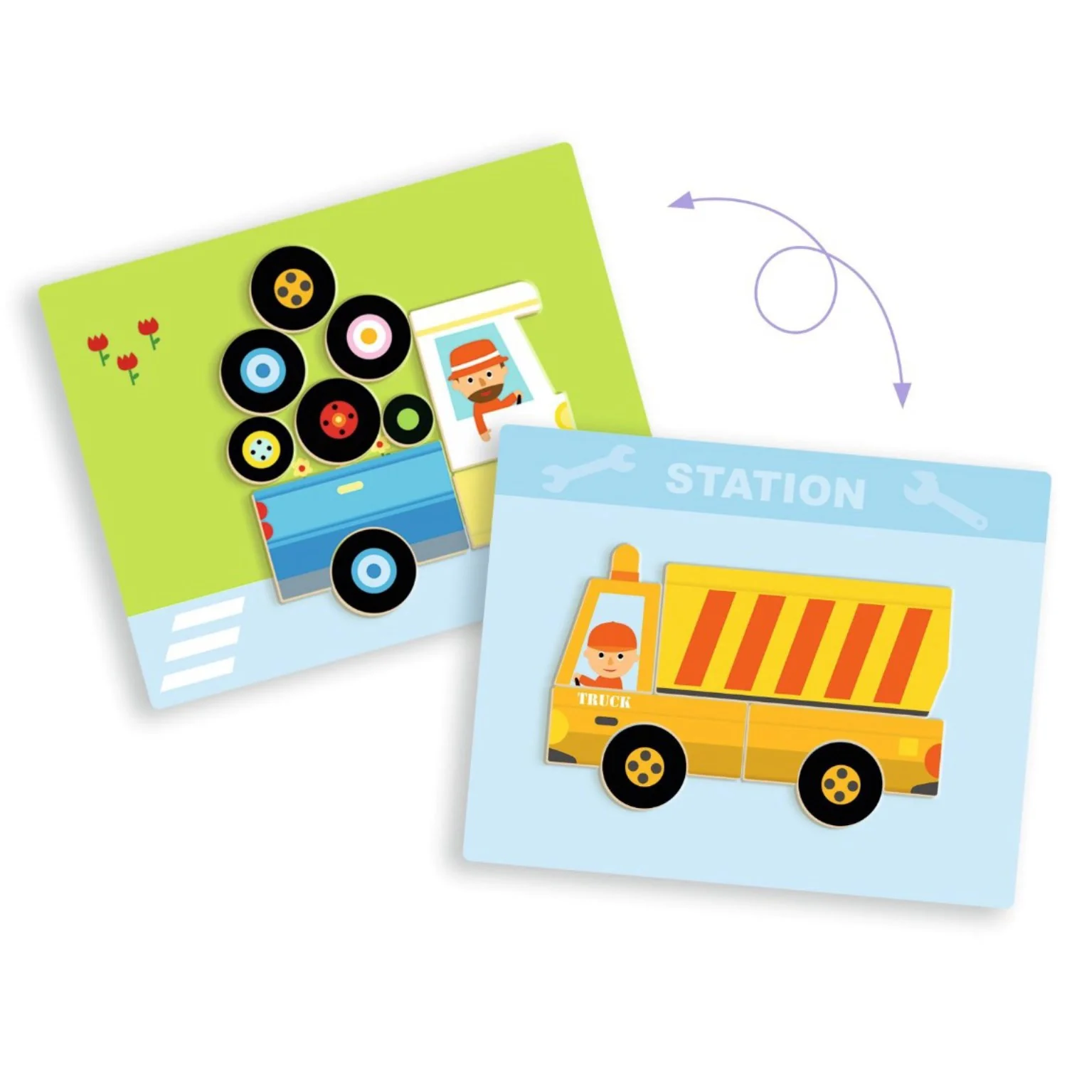 Djeco Inzebox Magnet Leg, Vehicles - Image 3