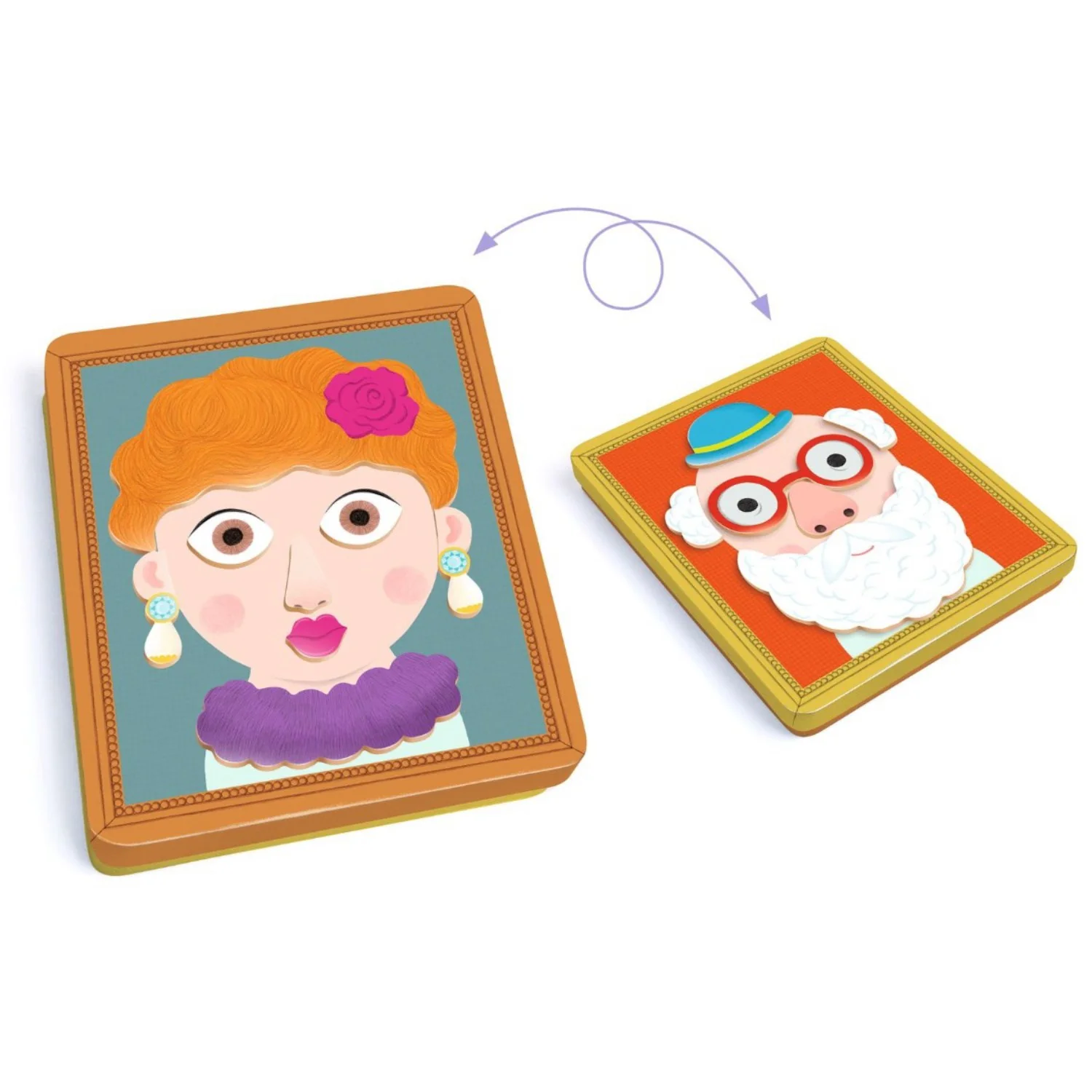 Djeco Inzebox Magnet Leg, Portraits - Image 6