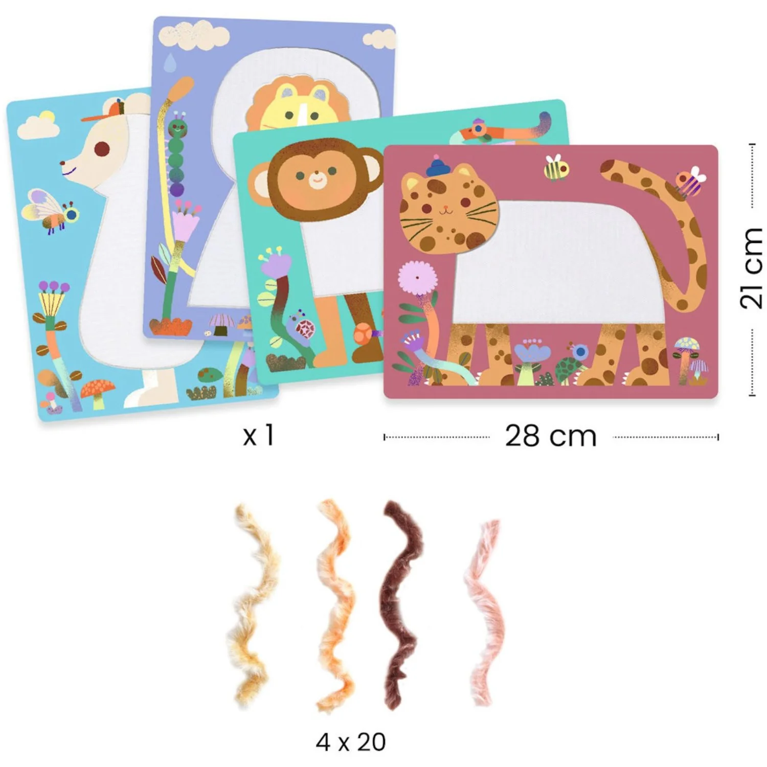 Djeco Creative Yarn Fluffy Friends! - Image 3