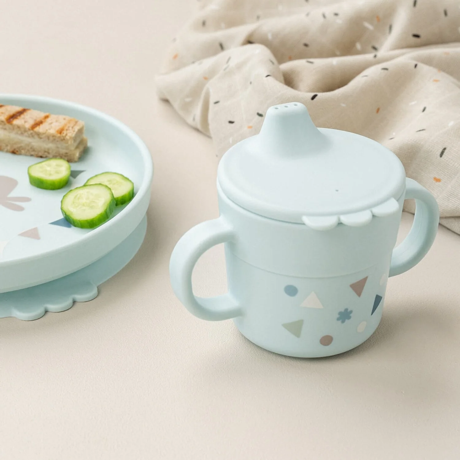 DonebyDeer Celebration Blue Foodie Dinner Set With Suction - Image 4