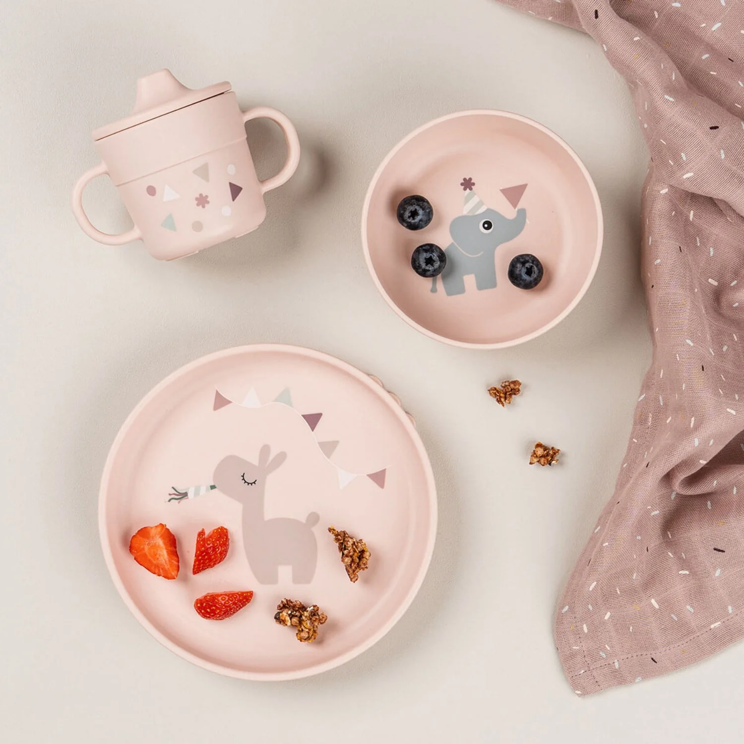 DonebyDeer Celebration Powder Foodie Dinner Set With Suction - Image 2