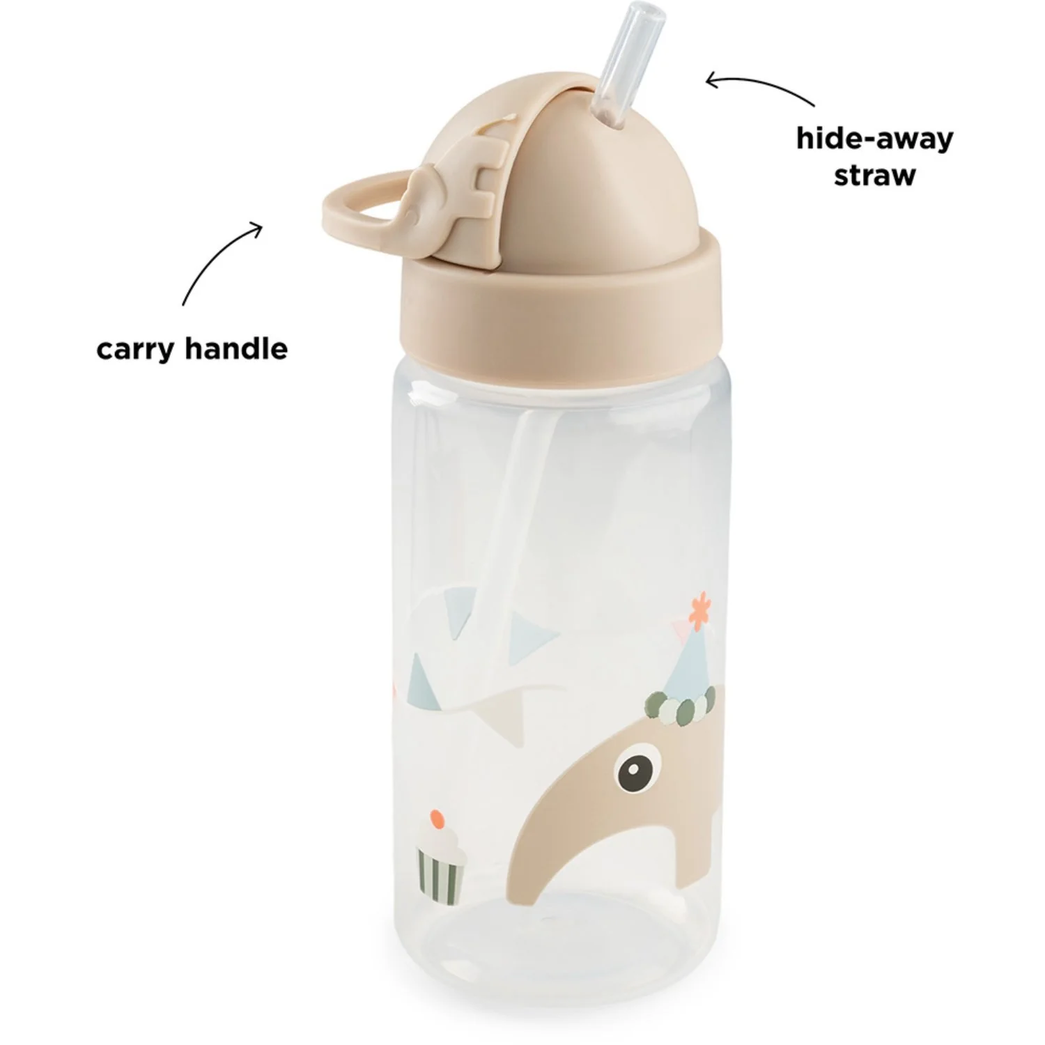 DonebyDeer Celebration Powder Water Bottle With Straw 350 Ml - Image 4