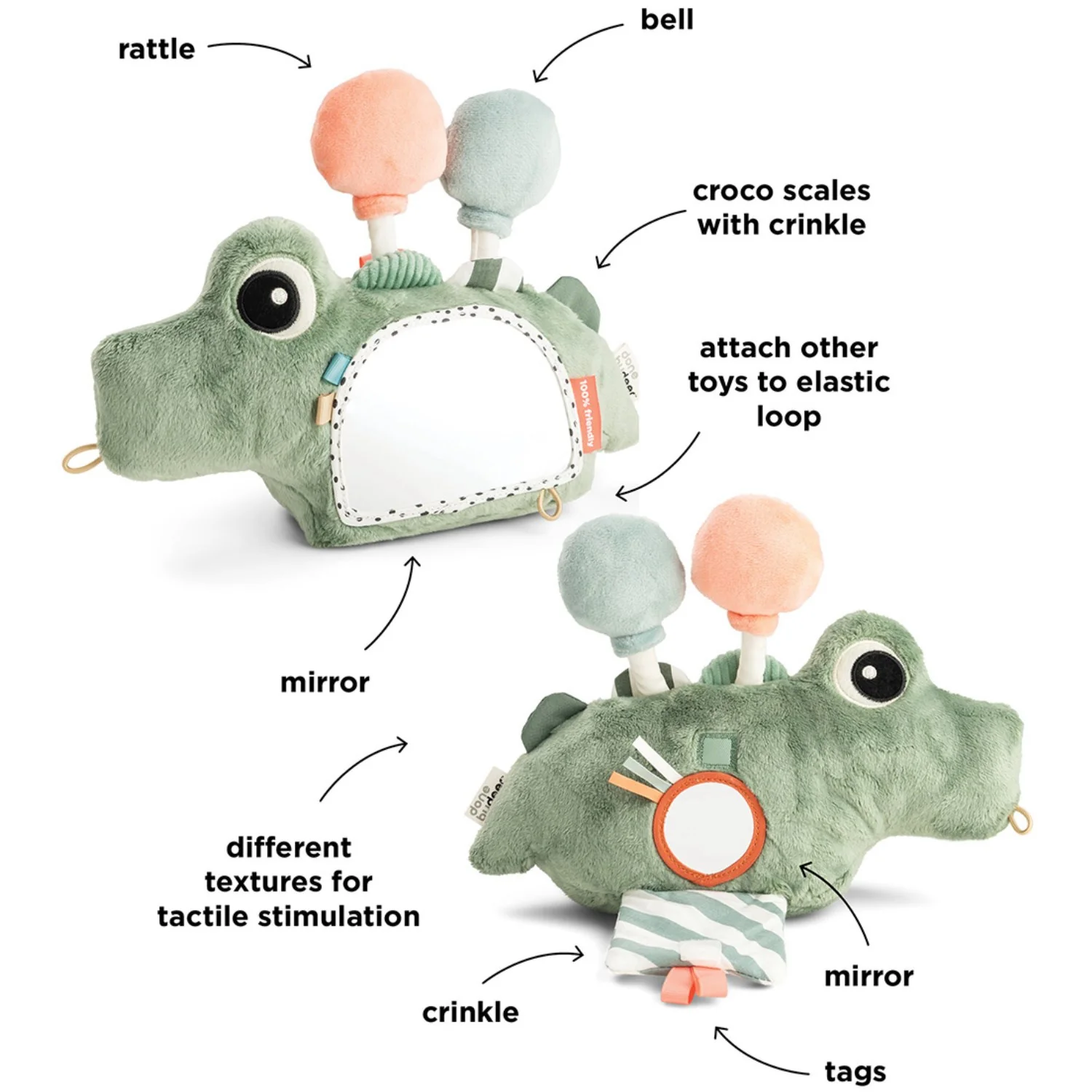 DonebyDeer Croco Green Activity Mirror - Image 5