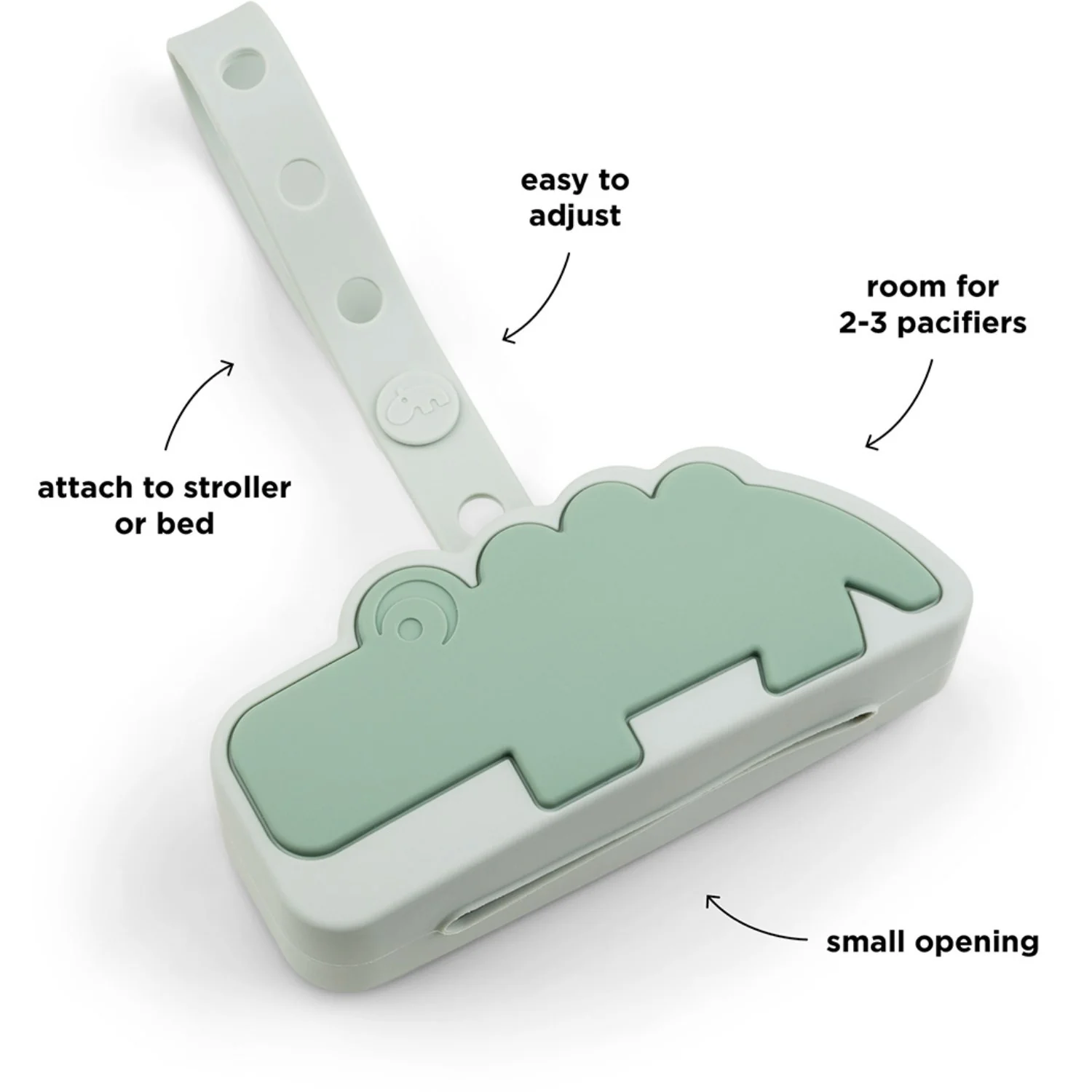 DonebyDeer Green Choco Silicone Pacifier Holder - Image 10