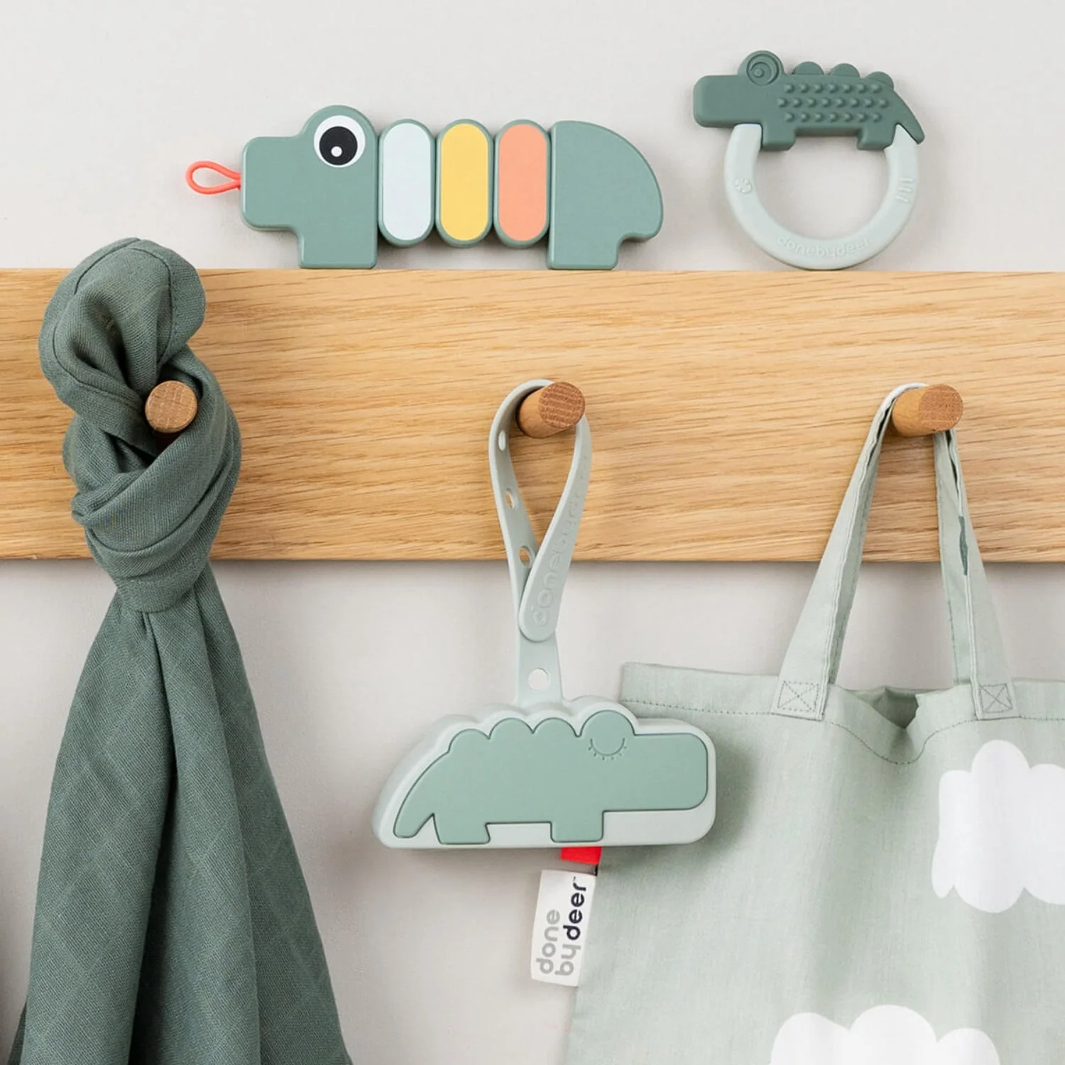 DonebyDeer Green Choco Silicone Pacifier Holder - Image 4