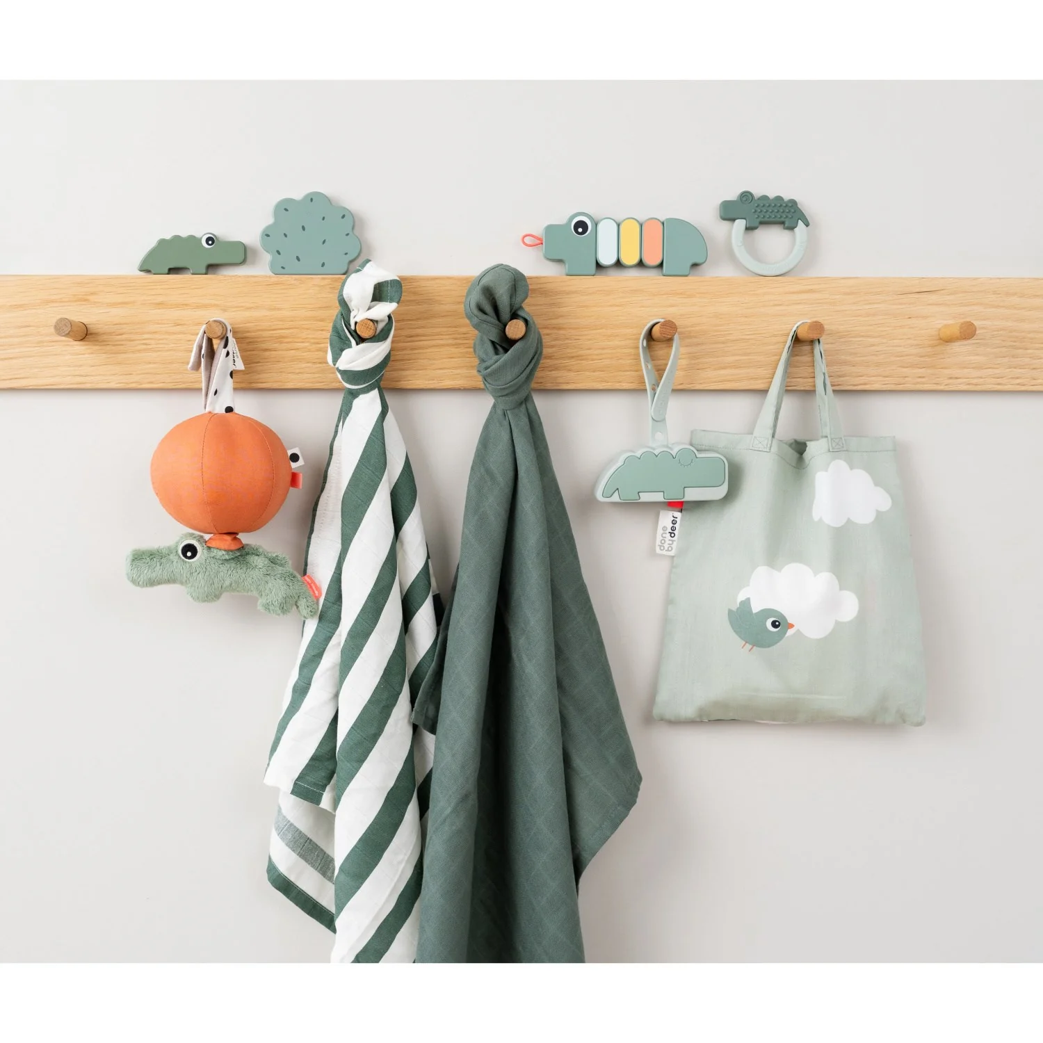 DonebyDeer Green Choco Silicone Pacifier Holder - Image 5