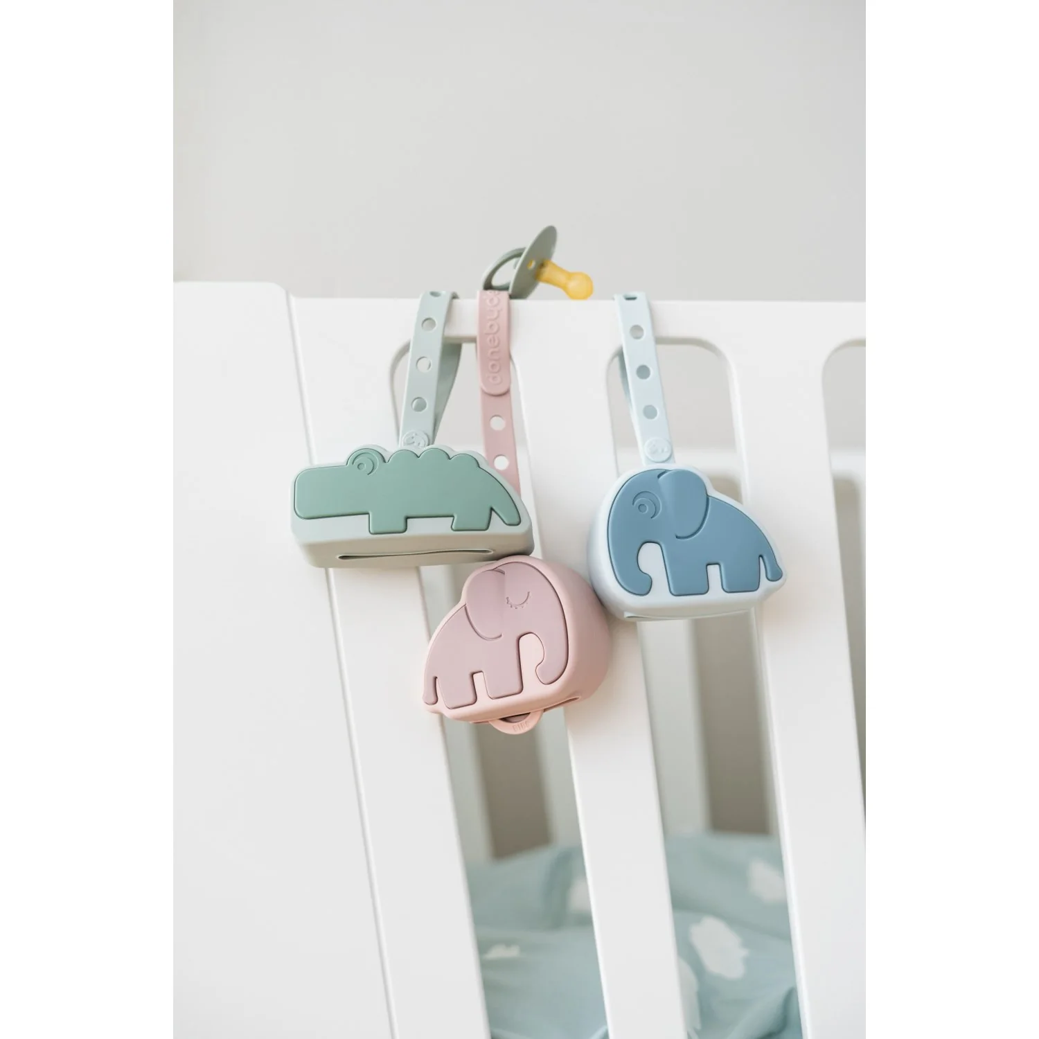 DonebyDeer Green Choco Silicone Pacifier Holder - Image 6