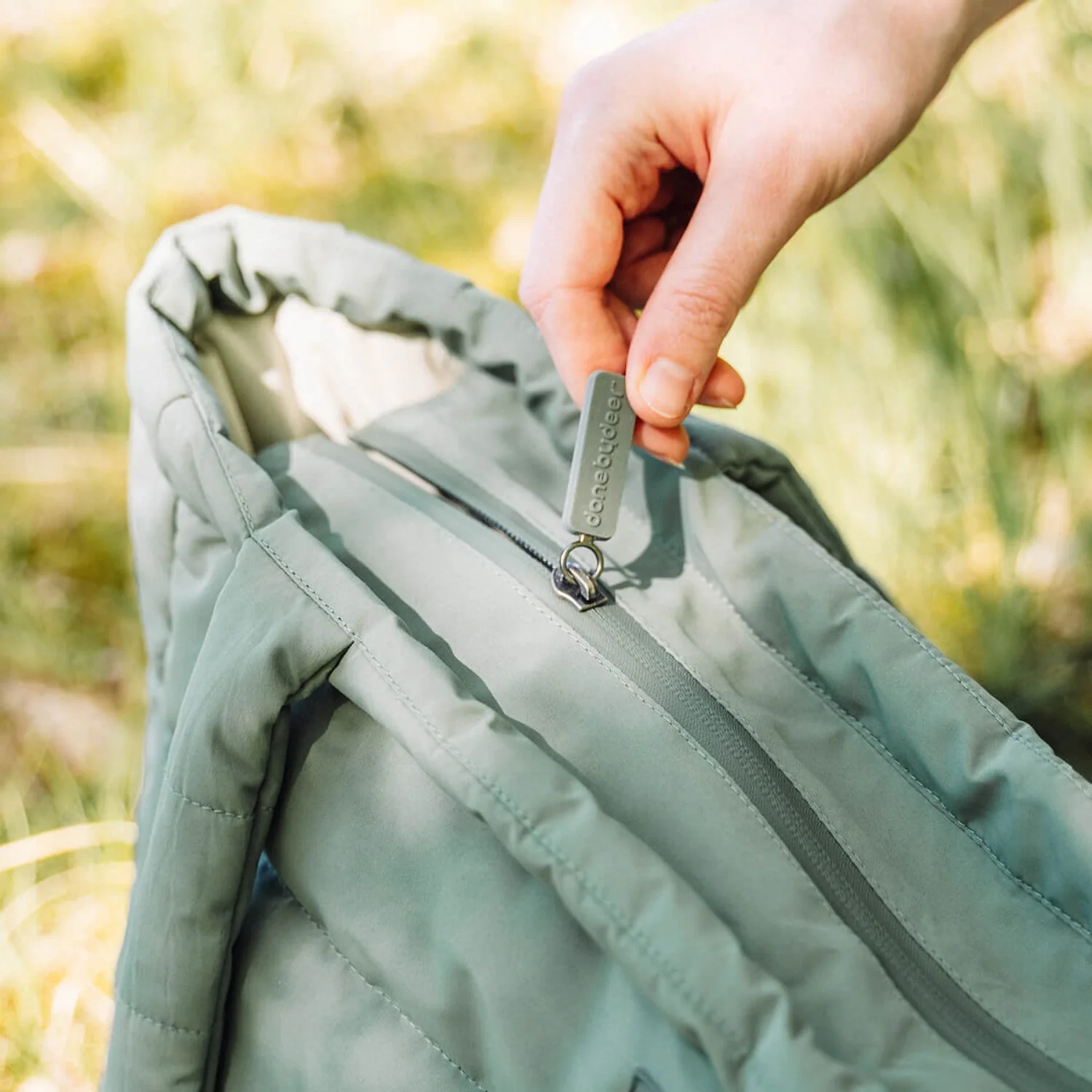 DonebyDeer Green Quilted Changing Tote Bag - Image 4