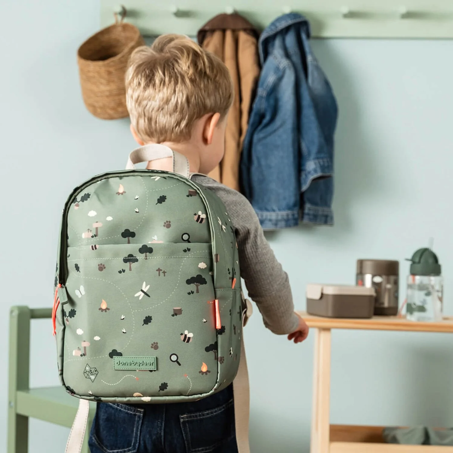 DonebyDeer Green Tiny Trails Kids Backpack - Image 2