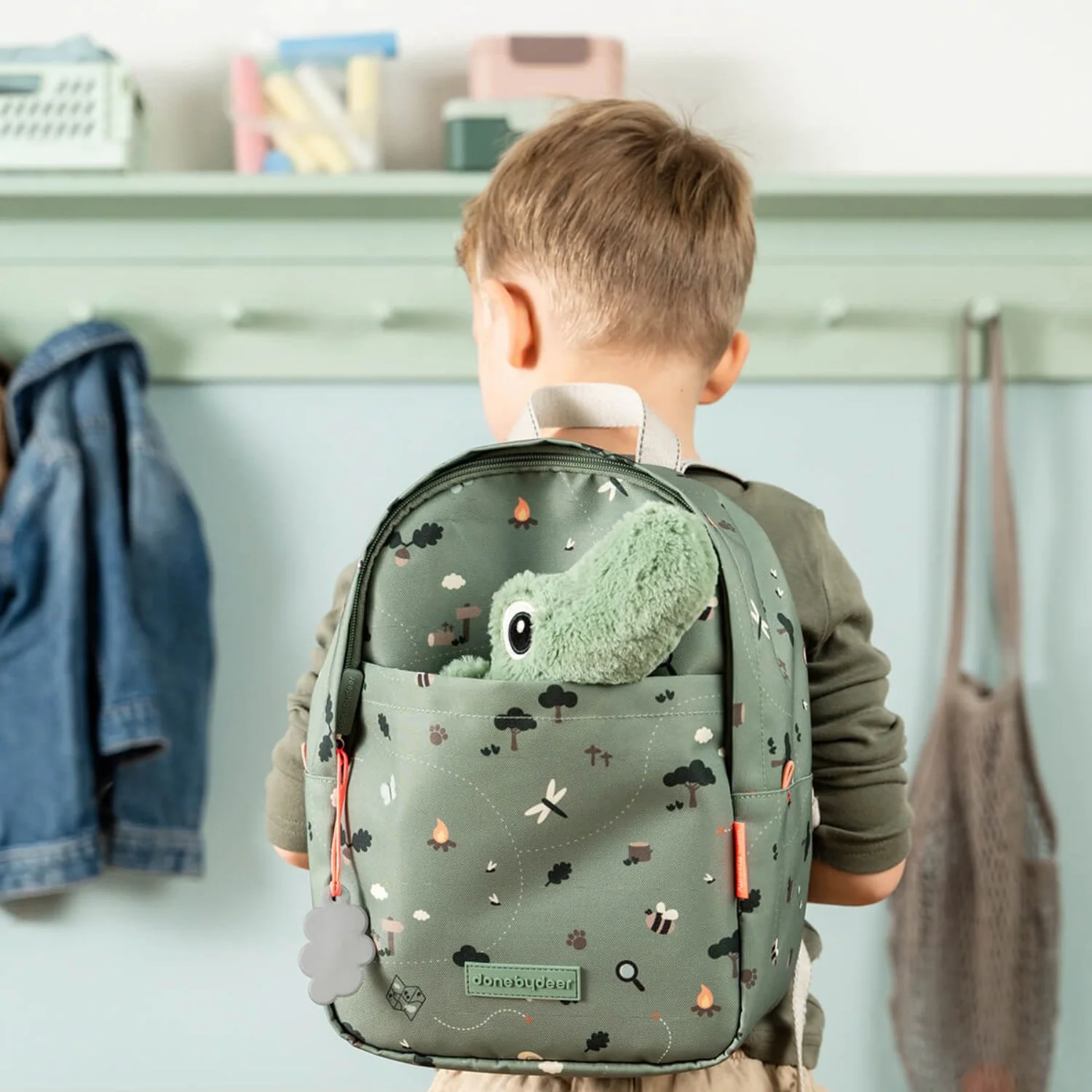 DonebyDeer Green Tiny Trails Kids Backpack - Image 4
