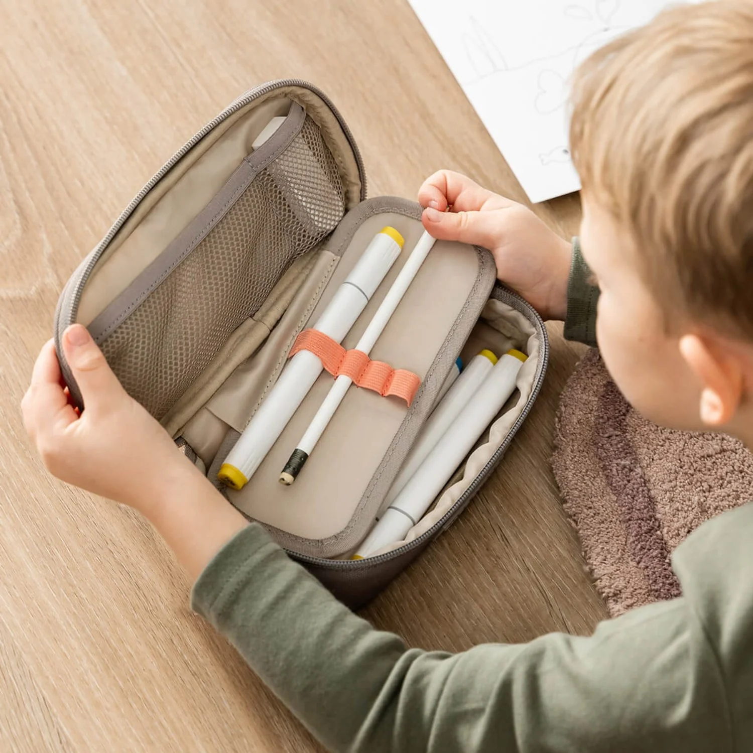 DonebyDeer Green Tiny Trails Pencil Case - Image 3