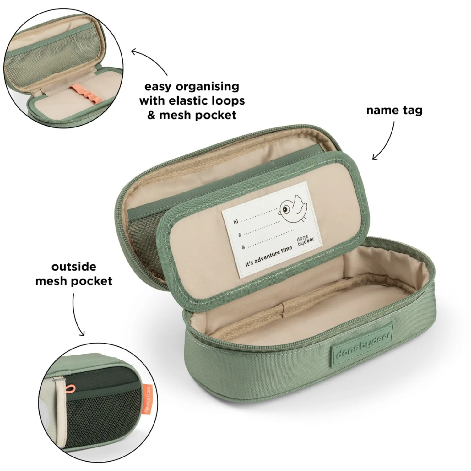 DonebyDeer Green Tiny Trails Pencil Case - Image 9