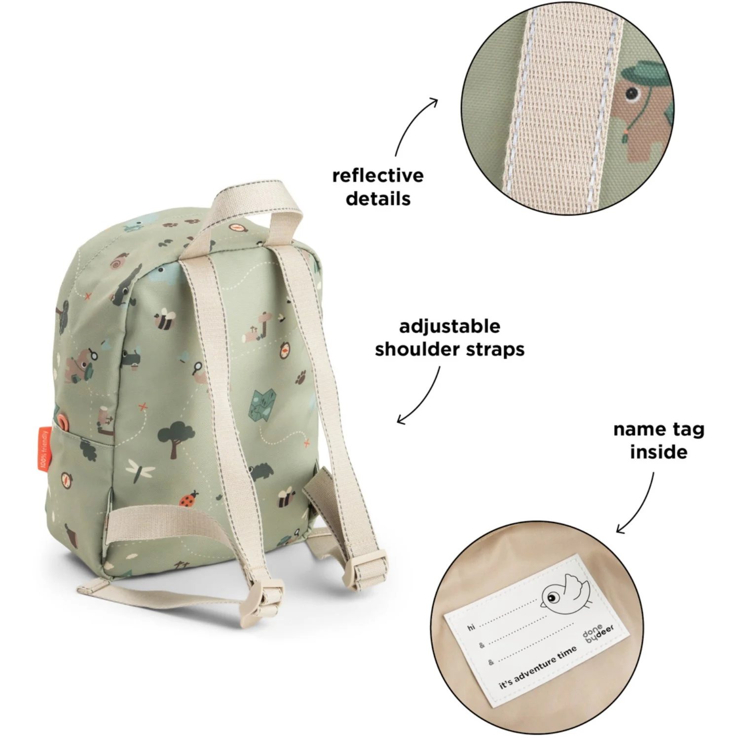 DonebyDeer Green Tiny Trails Tiny Backpack - Image 14