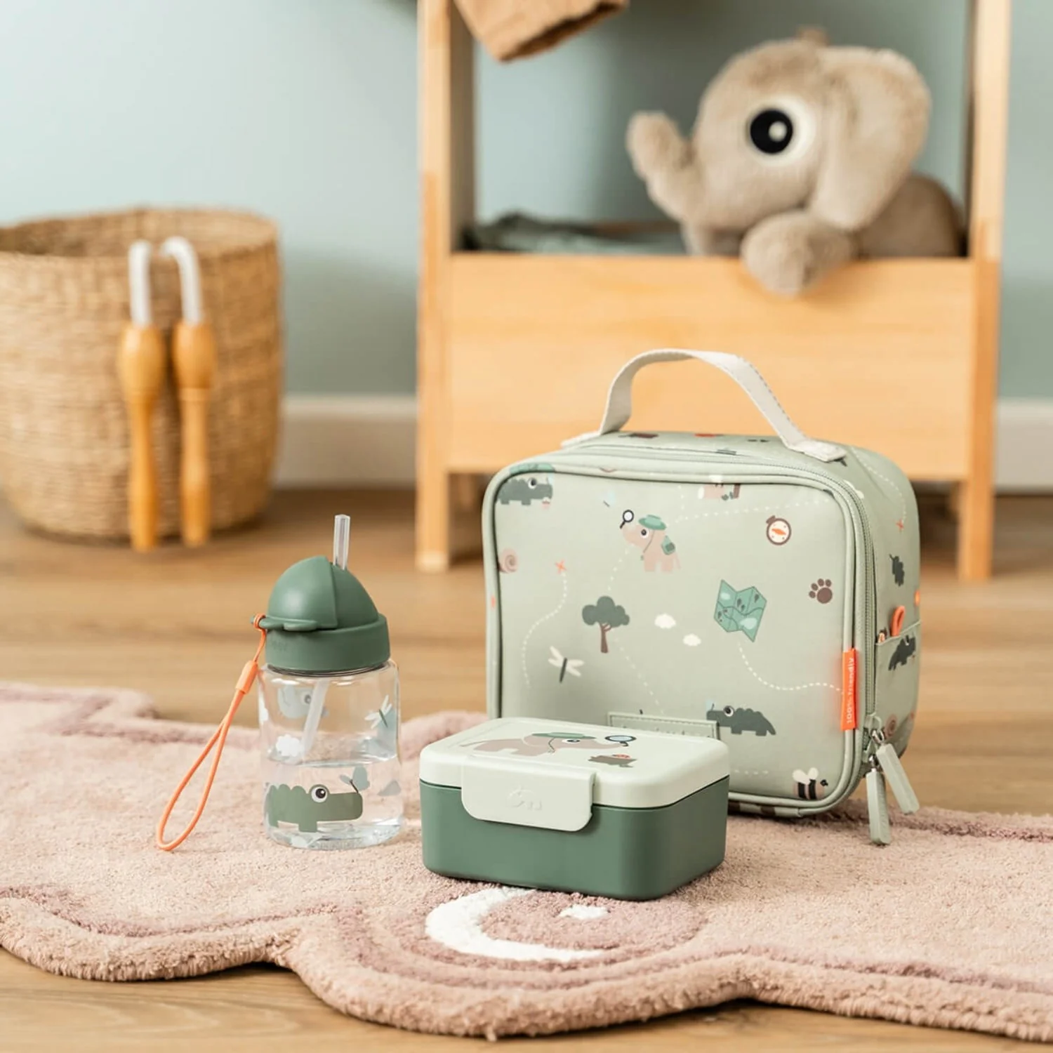 DonebyDeer Green Tiny Trails Tiny Insulated Lunch Bag - Image 5