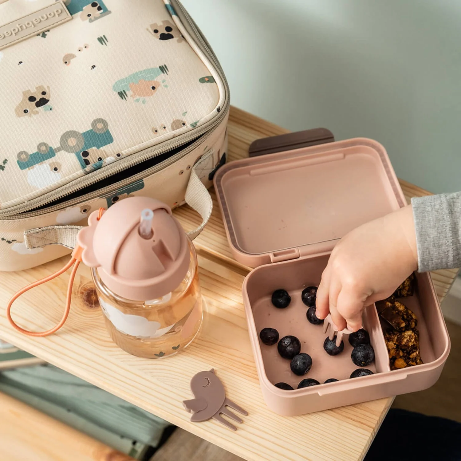 DonebyDeer Powder Tiny Farm Tiny Lunch Box With Snack Picks - Image 6
